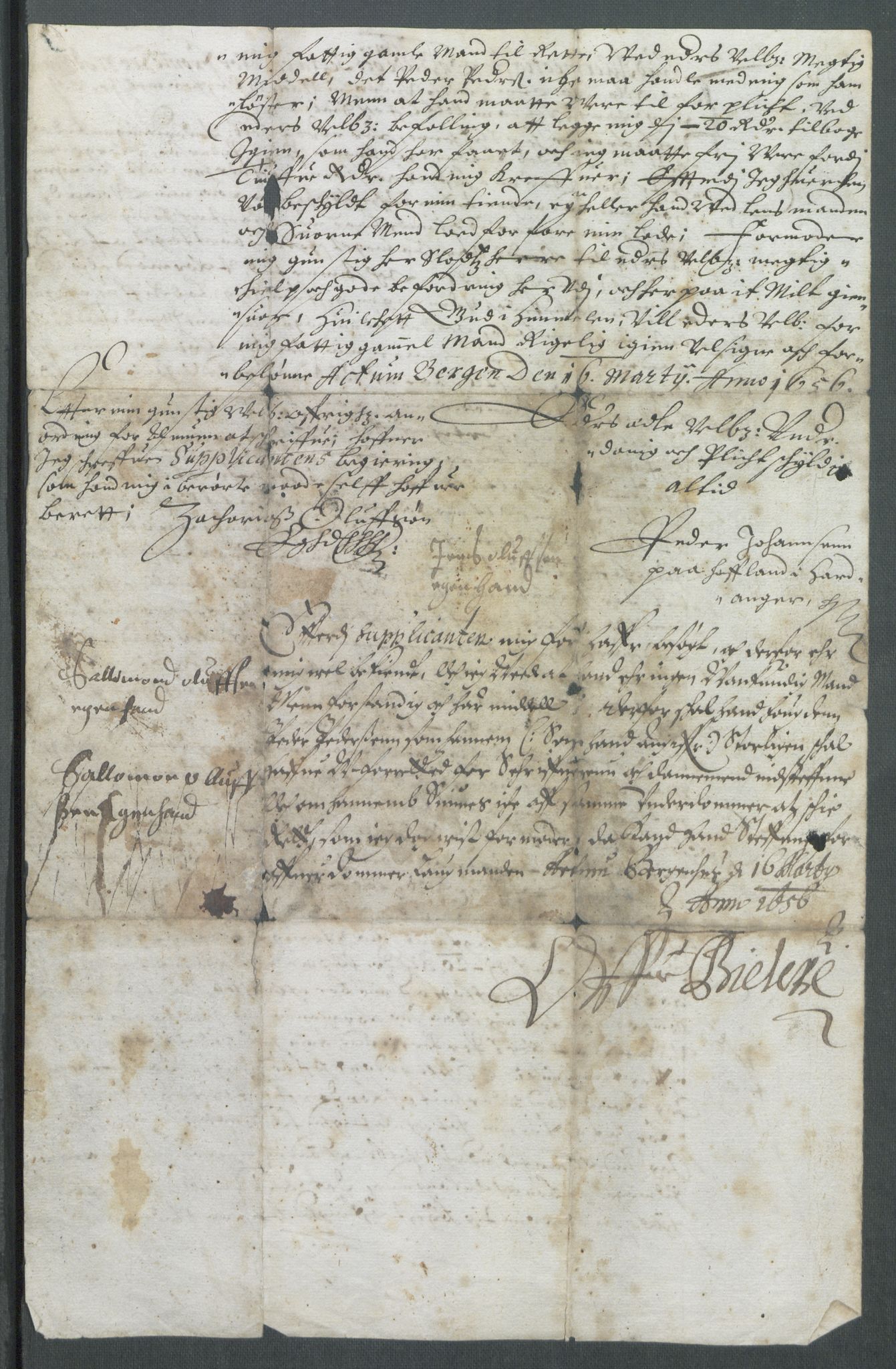 Riksarkivets diplomsamling, RA/EA-5965/F02/L0166: Dokumenter, 1654-1656, p. 195