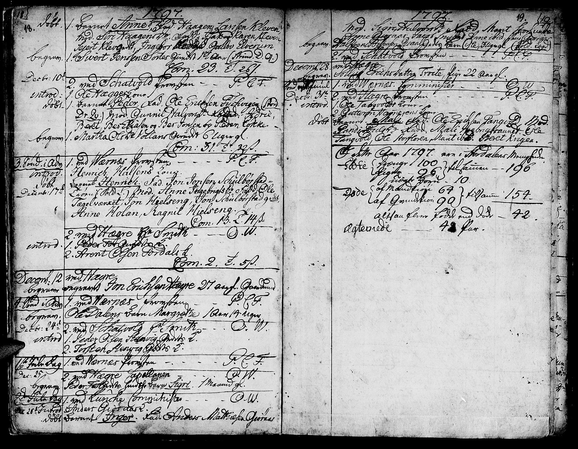 Ministerialprotokoller, klokkerbøker og fødselsregistre - Nord-Trøndelag, SAT/A-1458/709/L0060: Parish register (official) no. 709A07, 1797-1815, p. 18-19