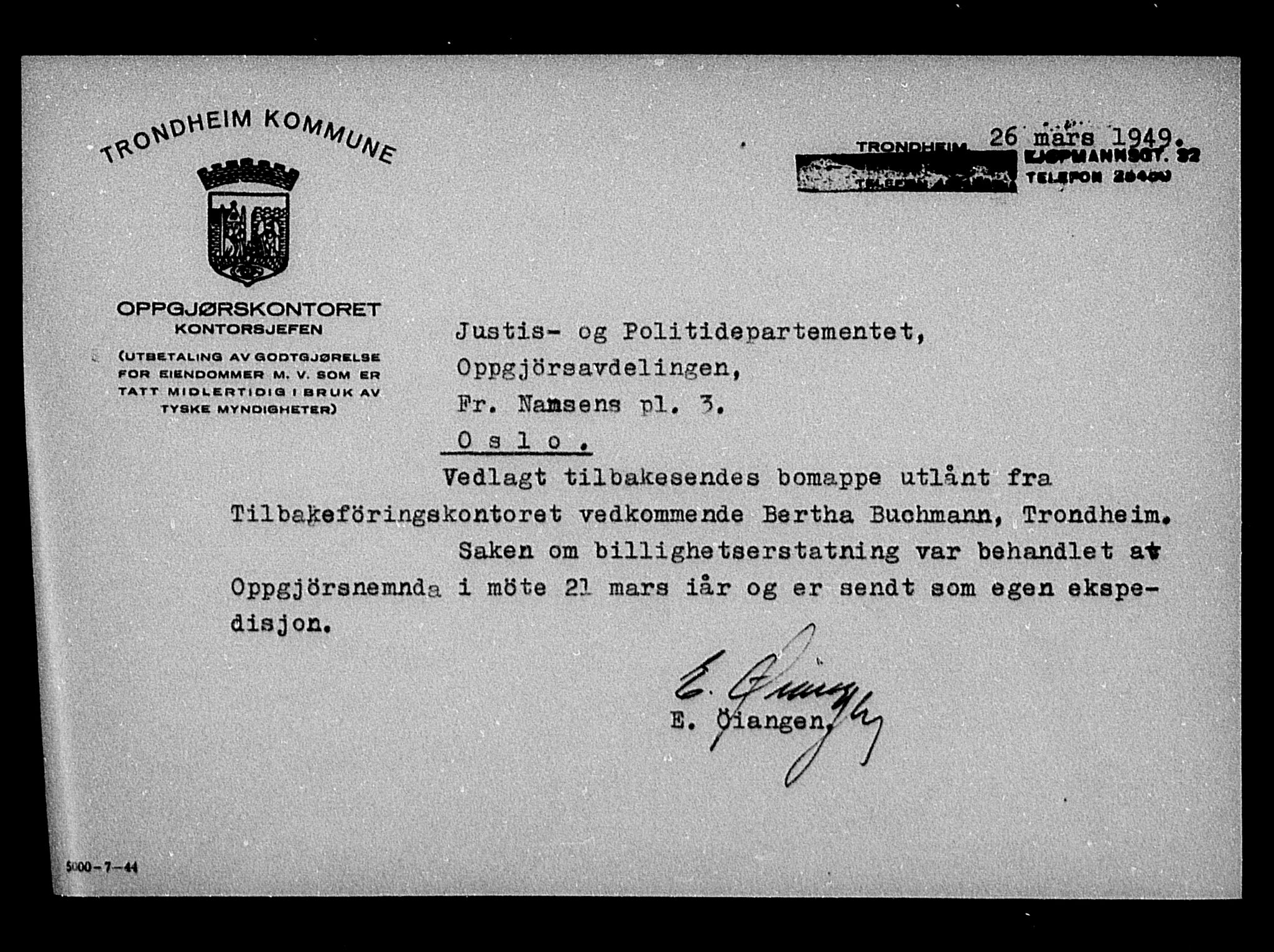 Justisdepartementet, Tilbakeføringskontoret for inndratte formuer, AV/RA-S-1564/H/Hc/Hca/L0894: --, 1945-1947, p. 33