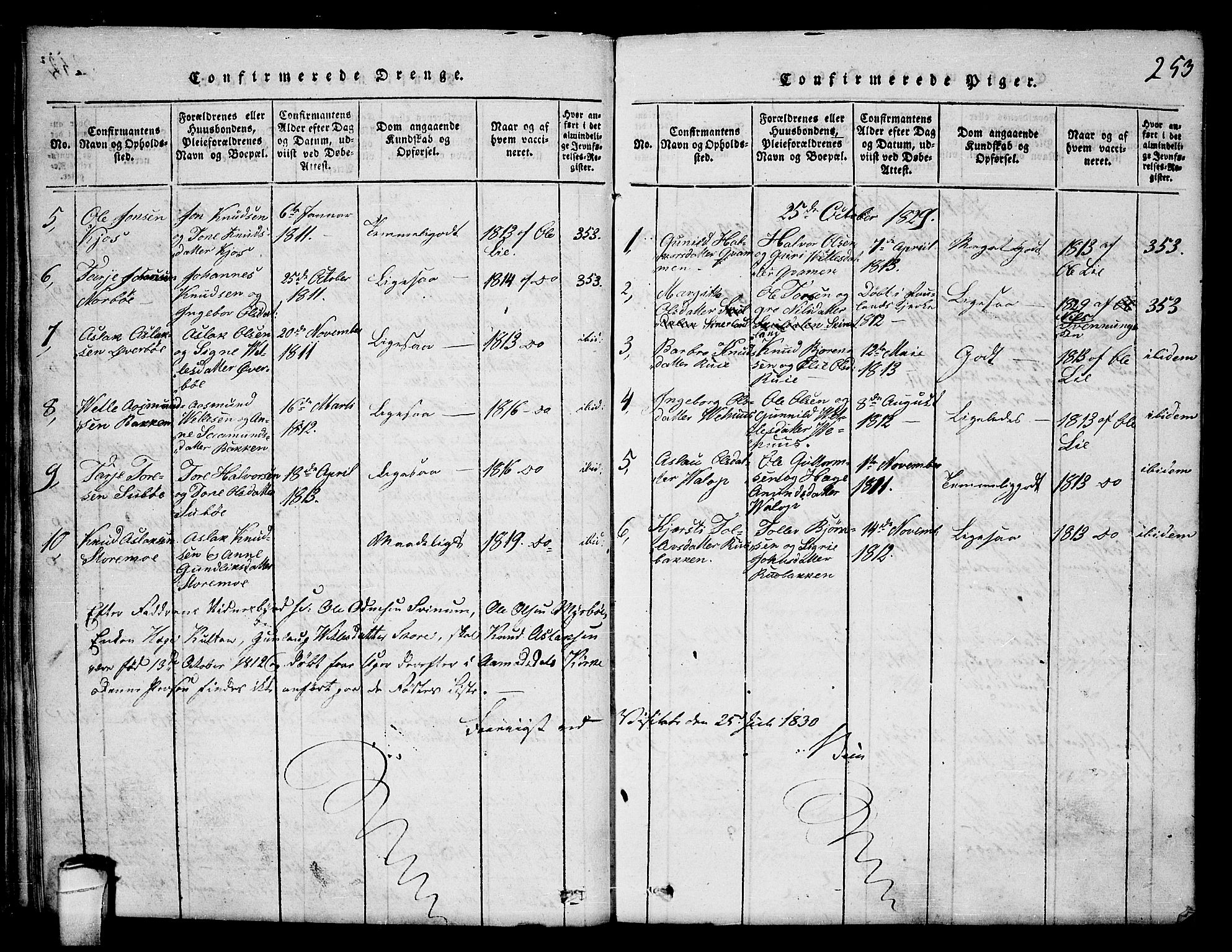 Seljord kirkebøker, SAKO/A-20/F/Fc/L0001: Parish register (official) no. III 1, 1815-1831, p. 253