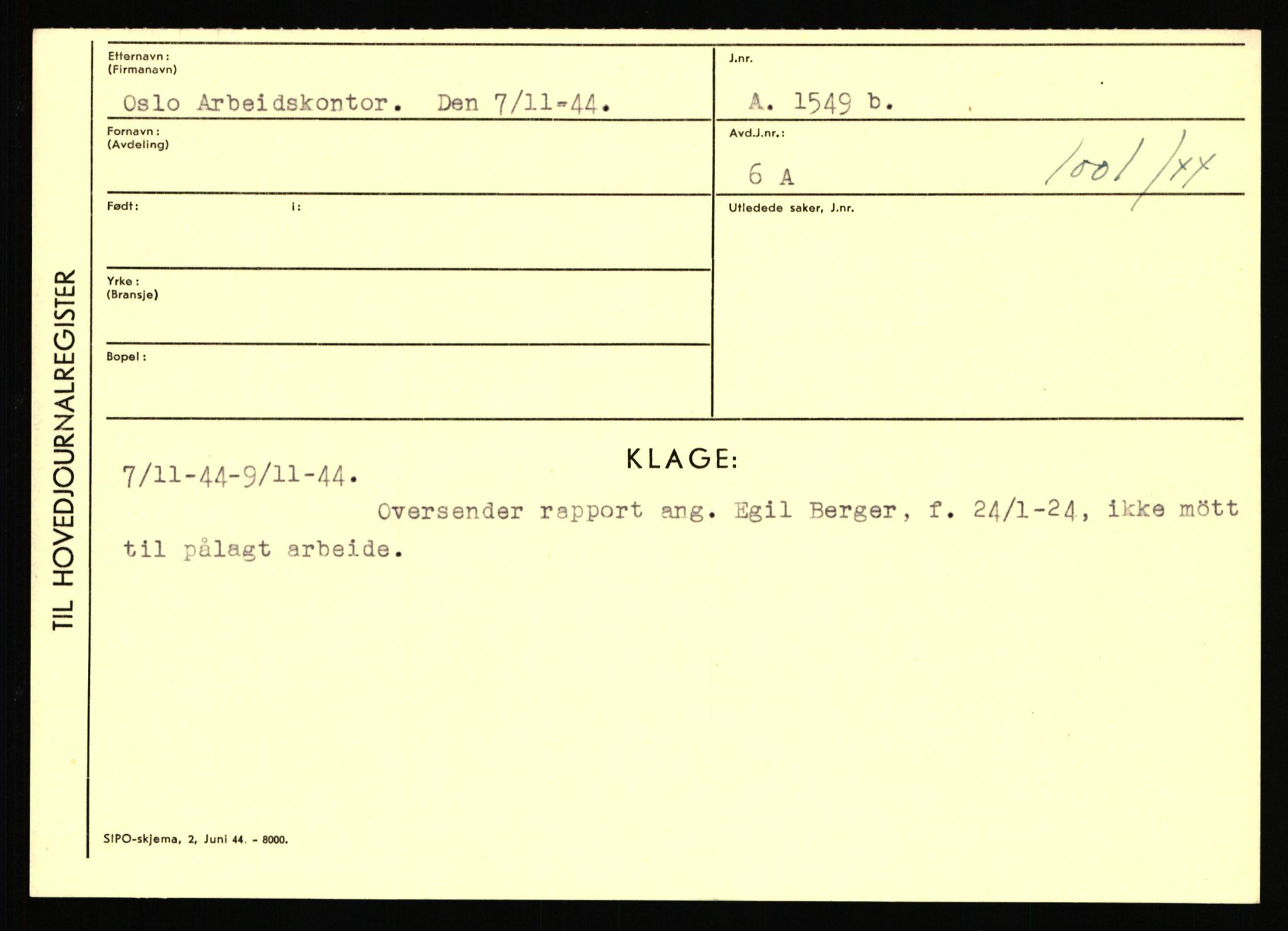 Statspolitiet - Hovedkontoret / Osloavdelingen, AV/RA-S-1329/C/Ca/L0012: Oanæs - Quistgaard	, 1943-1945, p. 2362