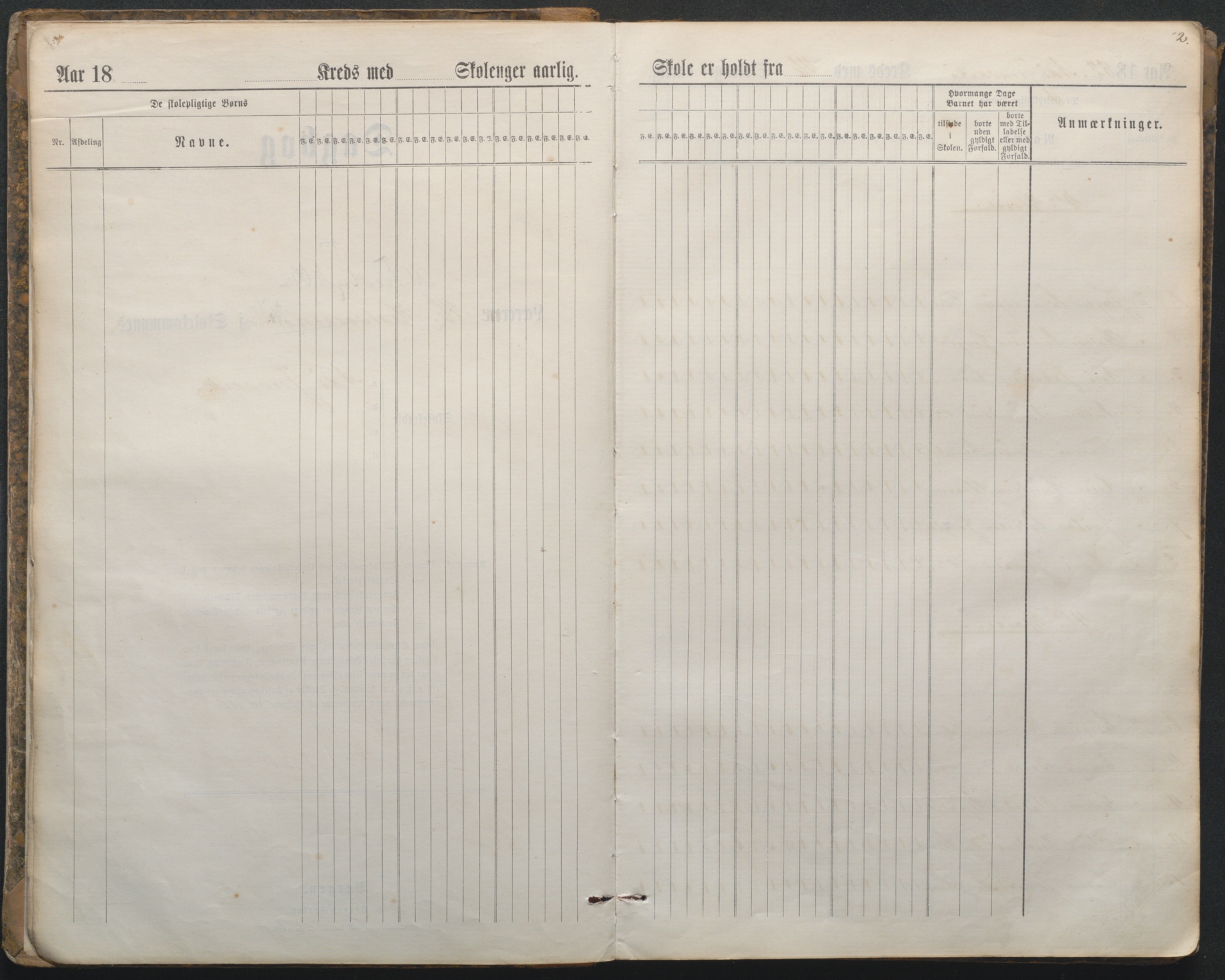 , Næs Jernverk faste skole, Nr.4 Dagbok 1882-1891, 1882-1891, p. 2