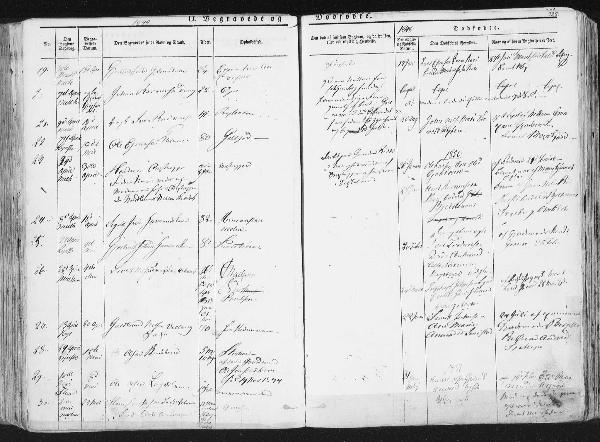 Ministerialprotokoller, klokkerbøker og fødselsregistre - Sør-Trøndelag, AV/SAT-A-1456/691/L1074: Parish register (official) no. 691A06, 1842-1852, p. 320