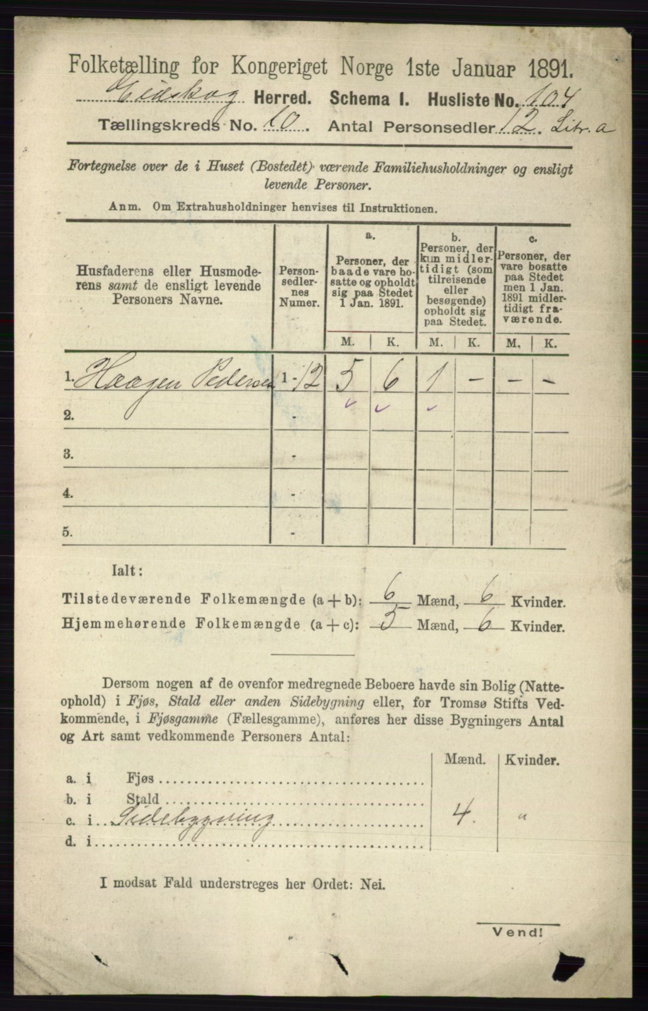 RA, 1891 census for 0420 Eidskog, 1891, p. 6119