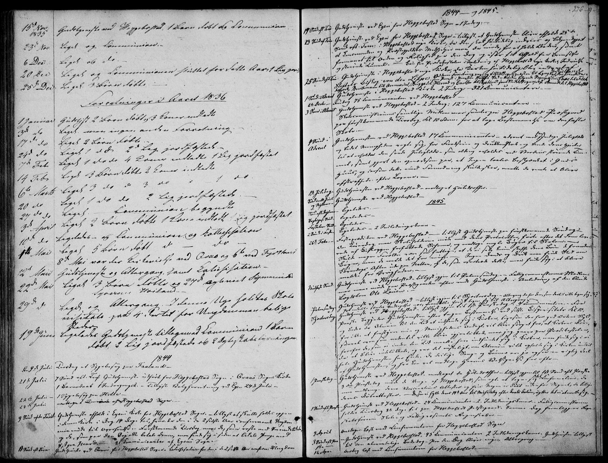 Hægebostad sokneprestkontor, AV/SAK-1111-0024/F/Fa/Faa/L0004: Parish register (official) no. A 4, 1834-1864, p. 276