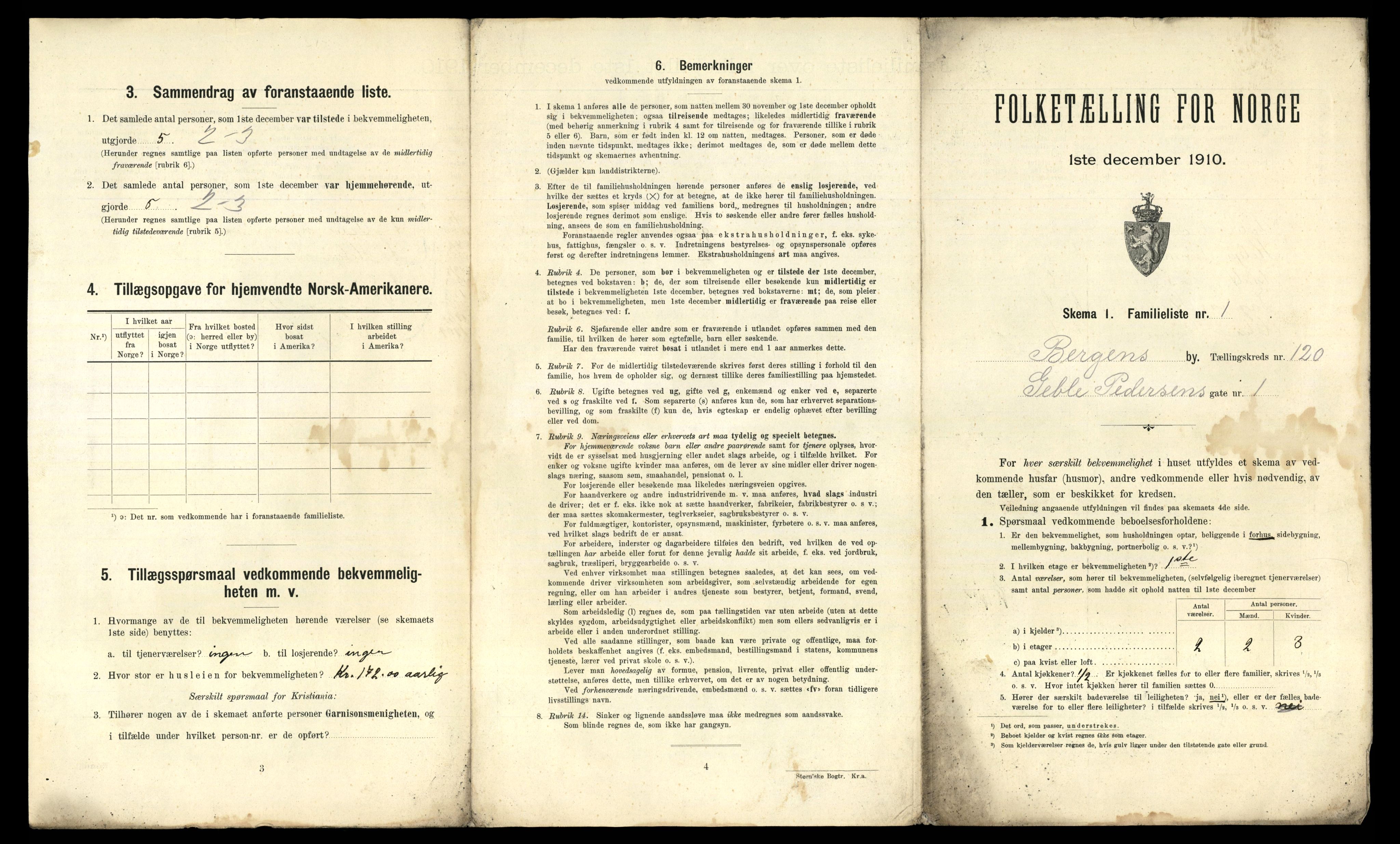 RA, 1910 census for Bergen, 1910, p. 41489