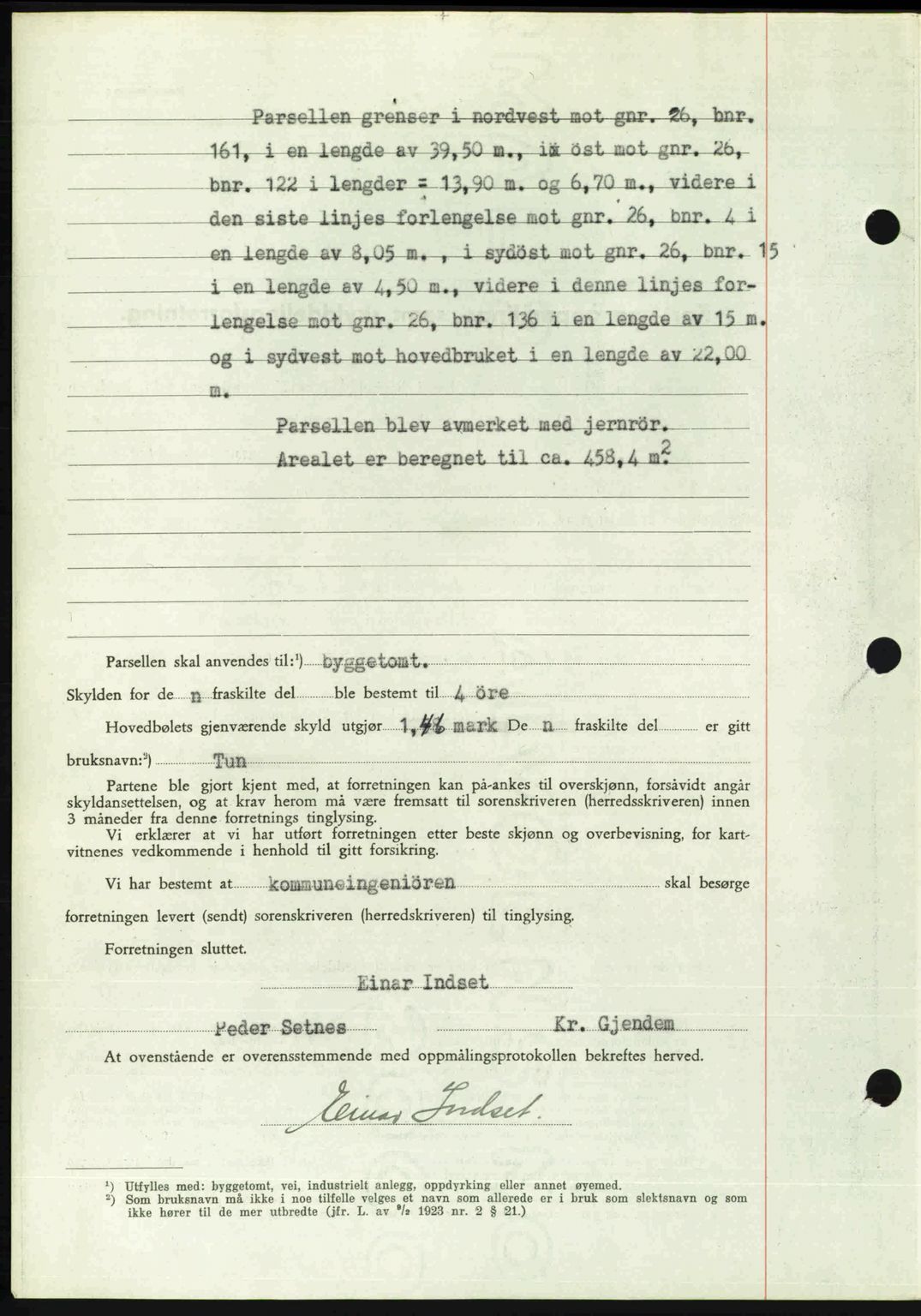 Romsdal sorenskriveri, AV/SAT-A-4149/1/2/2C: Mortgage book no. A22, 1947-1947, Diary no: : 653/1947