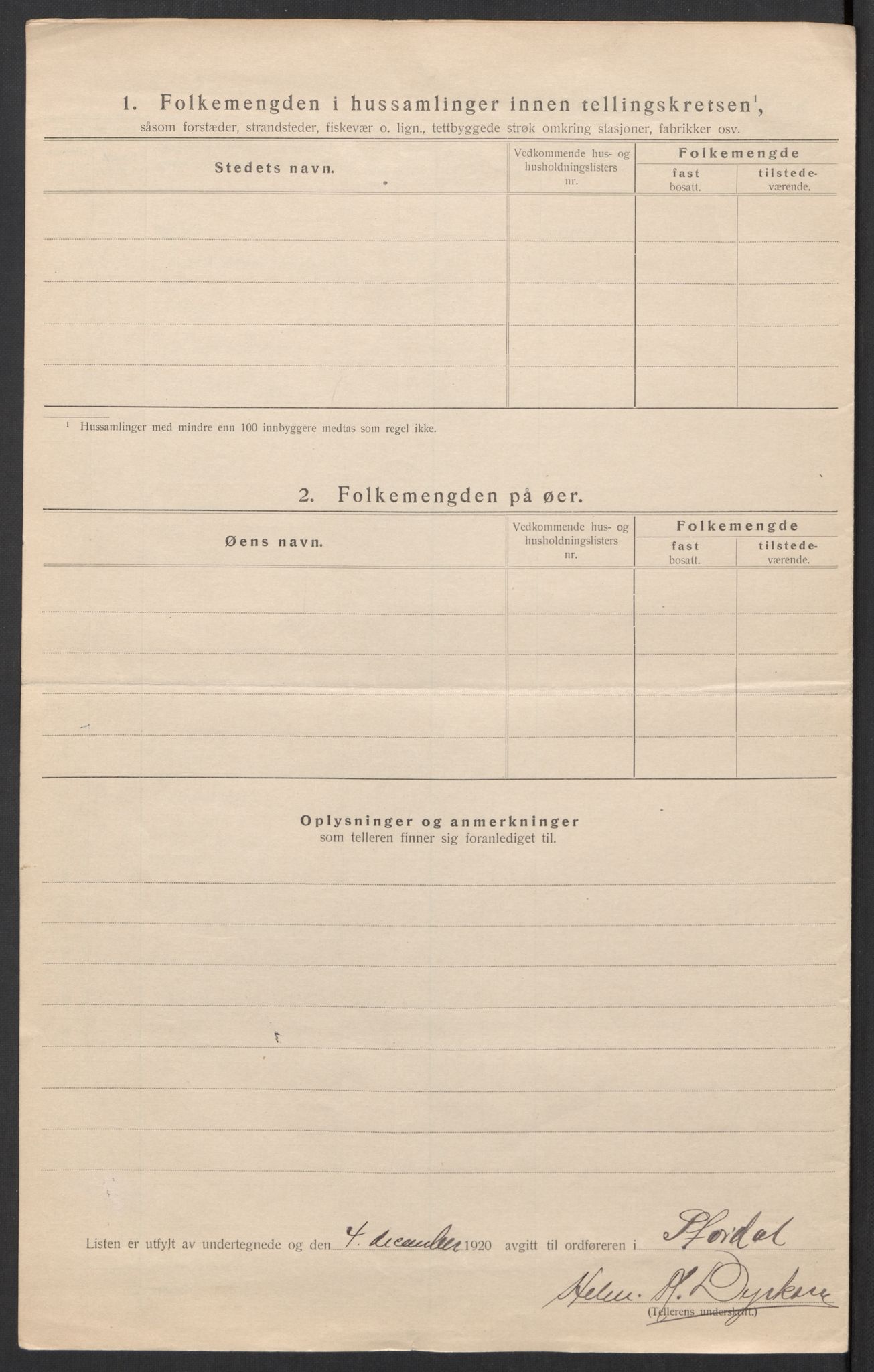 SAT, 1920 census for Stordal, 1920, p. 9