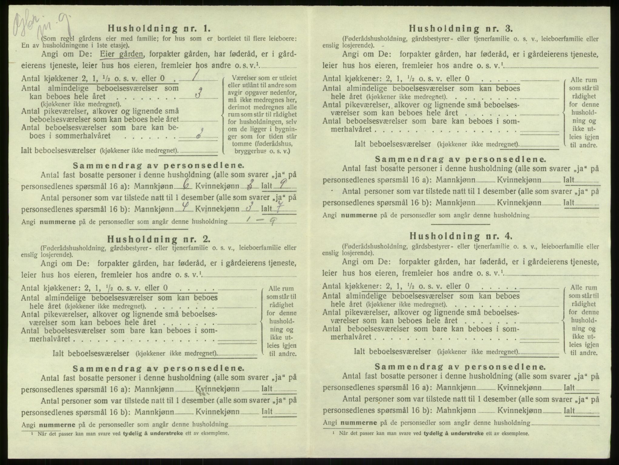 SAB, 1920 census for Haus, 1920, p. 720