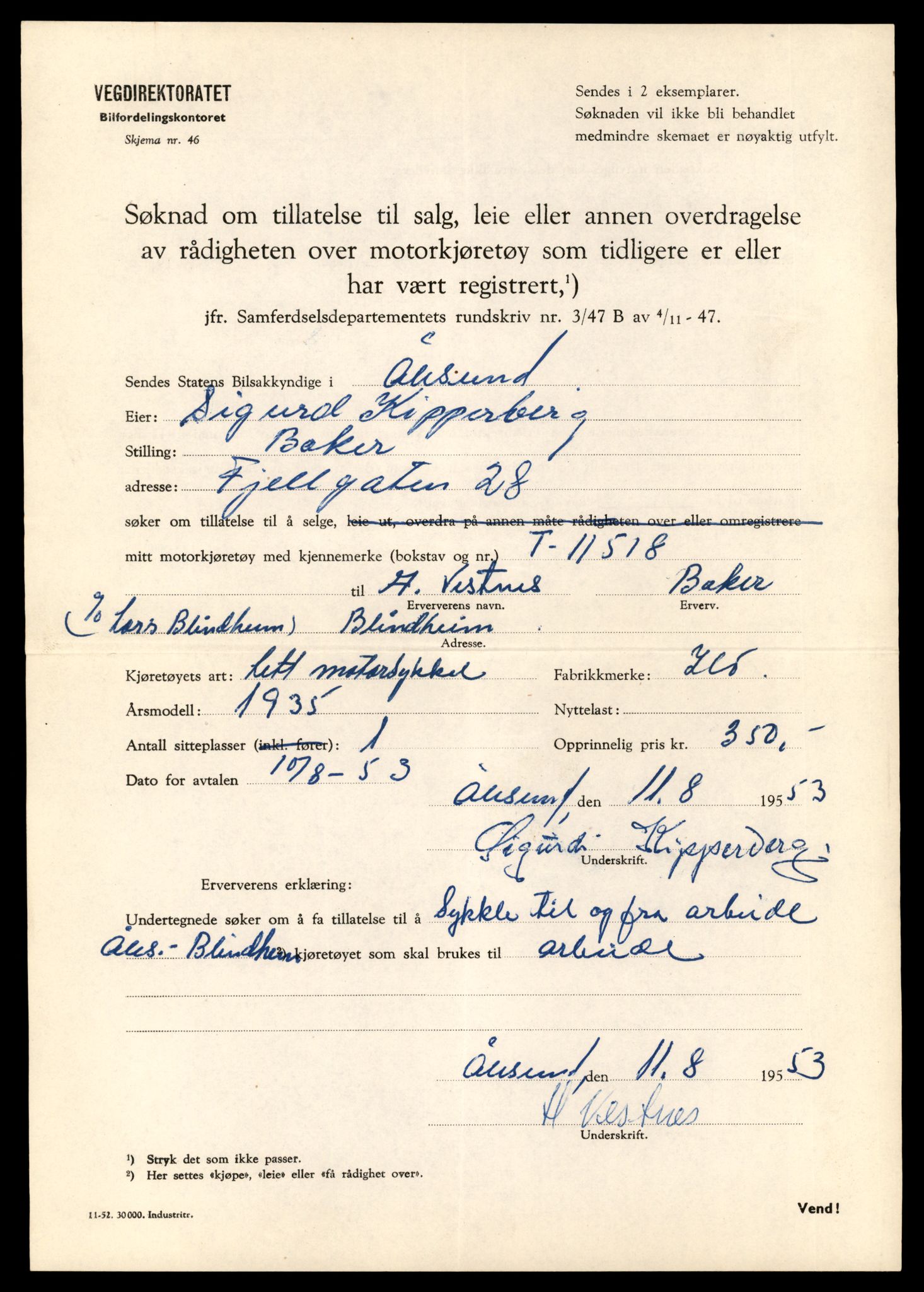 Møre og Romsdal vegkontor - Ålesund trafikkstasjon, AV/SAT-A-4099/F/Fe/L0029: Registreringskort for kjøretøy T 11430 - T 11619, 1927-1998, p. 1618