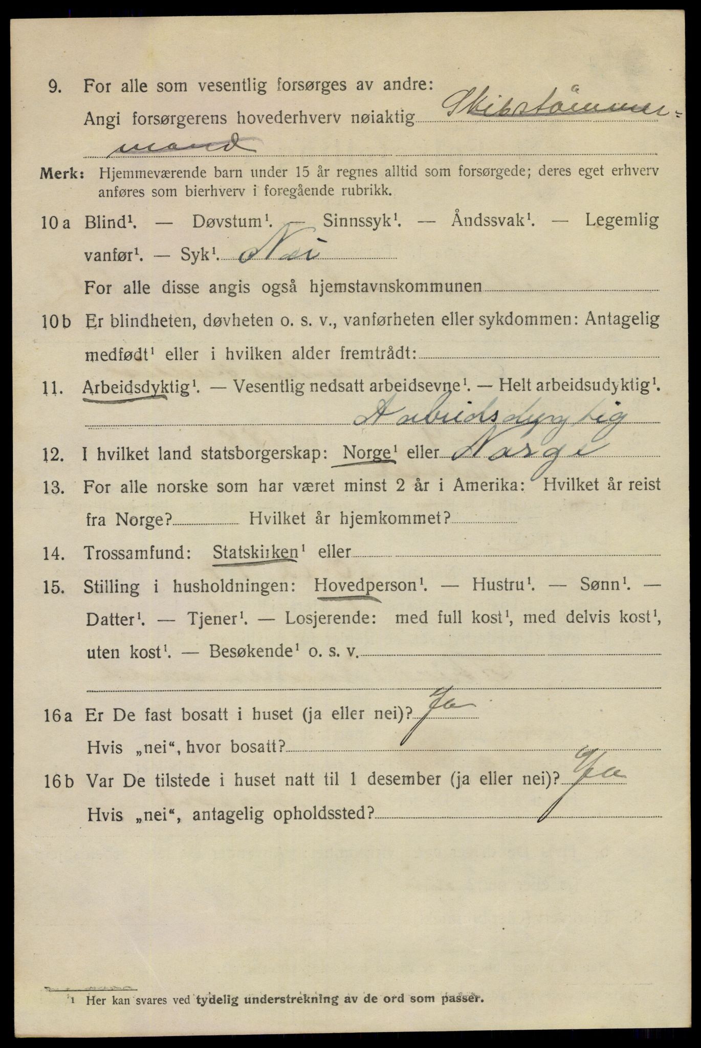 SAO, 1920 census for Fredrikstad, 1920, p. 40718