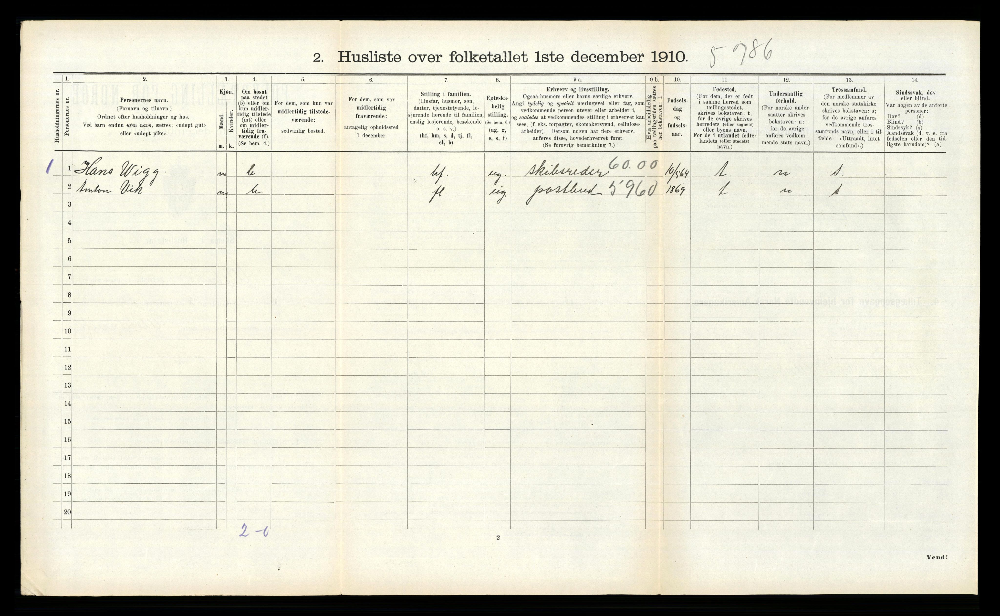 RA, 1910 census for Ulstein, 1910, p. 341