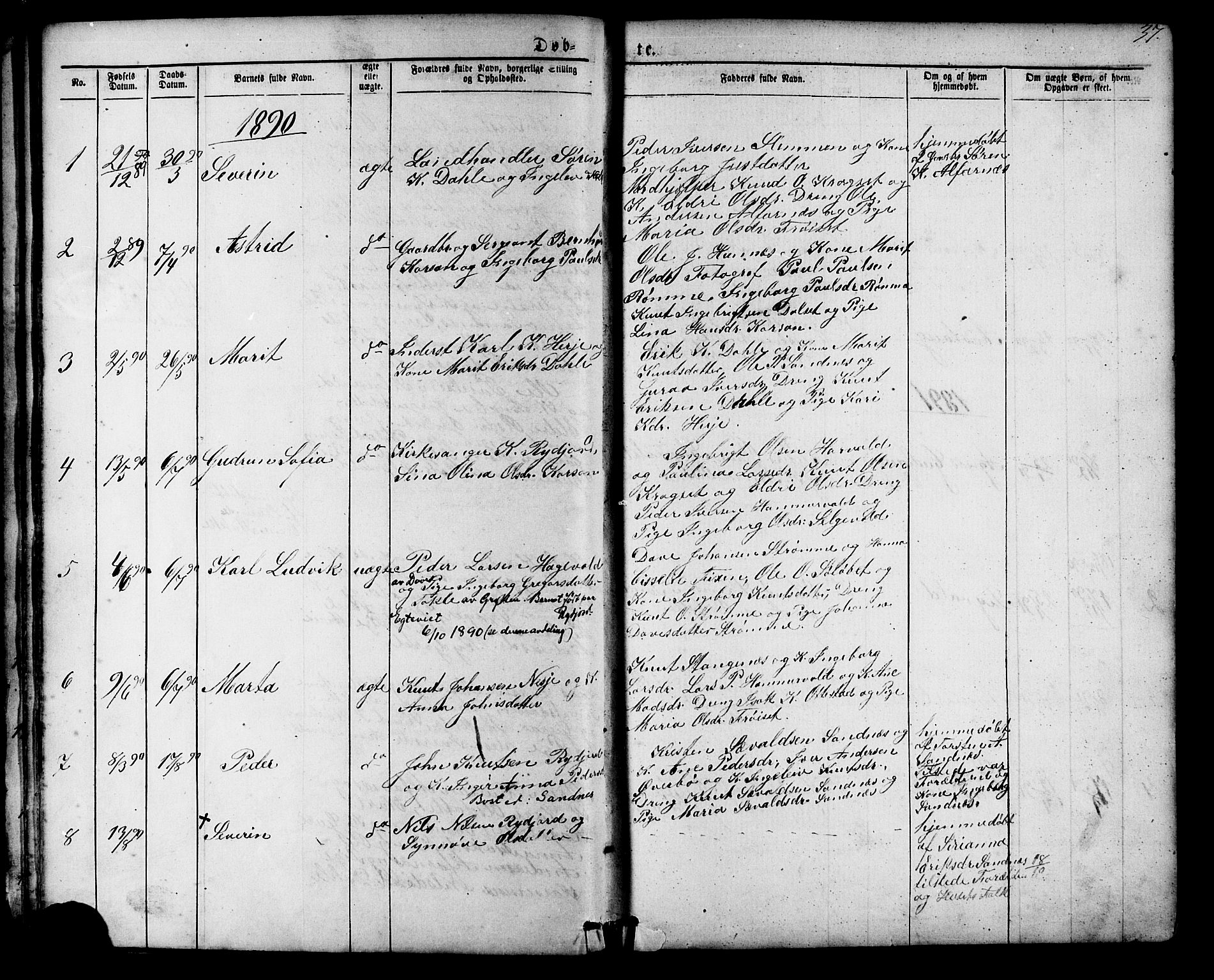 Ministerialprotokoller, klokkerbøker og fødselsregistre - Møre og Romsdal, SAT/A-1454/548/L0614: Parish register (copy) no. 548C02, 1867-1917, p. 37