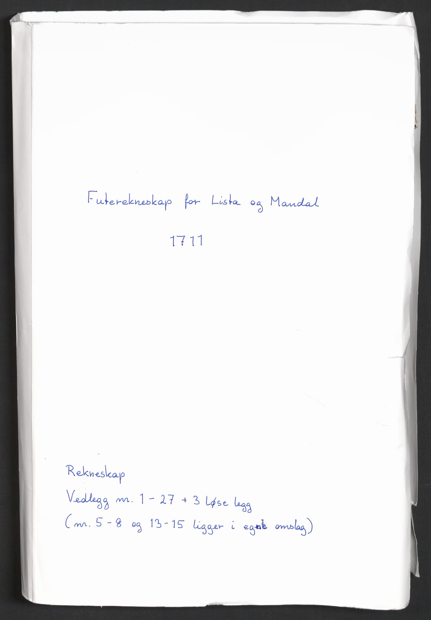 Rentekammeret inntil 1814, Reviderte regnskaper, Fogderegnskap, RA/EA-4092/R43/L2554: Fogderegnskap Lista og Mandal, 1711, p. 2