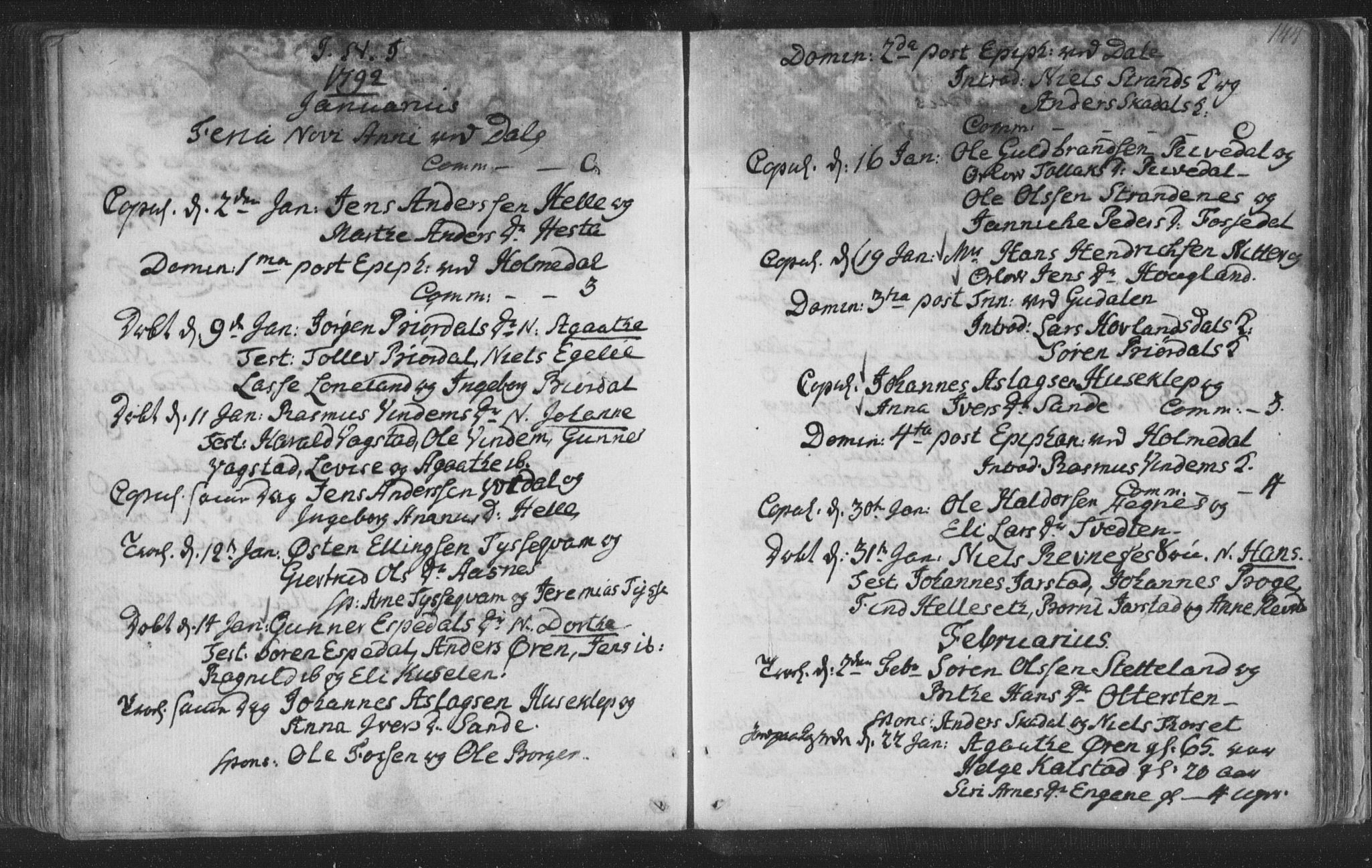 Fjaler sokneprestembete, SAB/A-79801/H/Haa/Haaa/L0002: Parish register (official) no. A 2, 1779-1798, p. 144