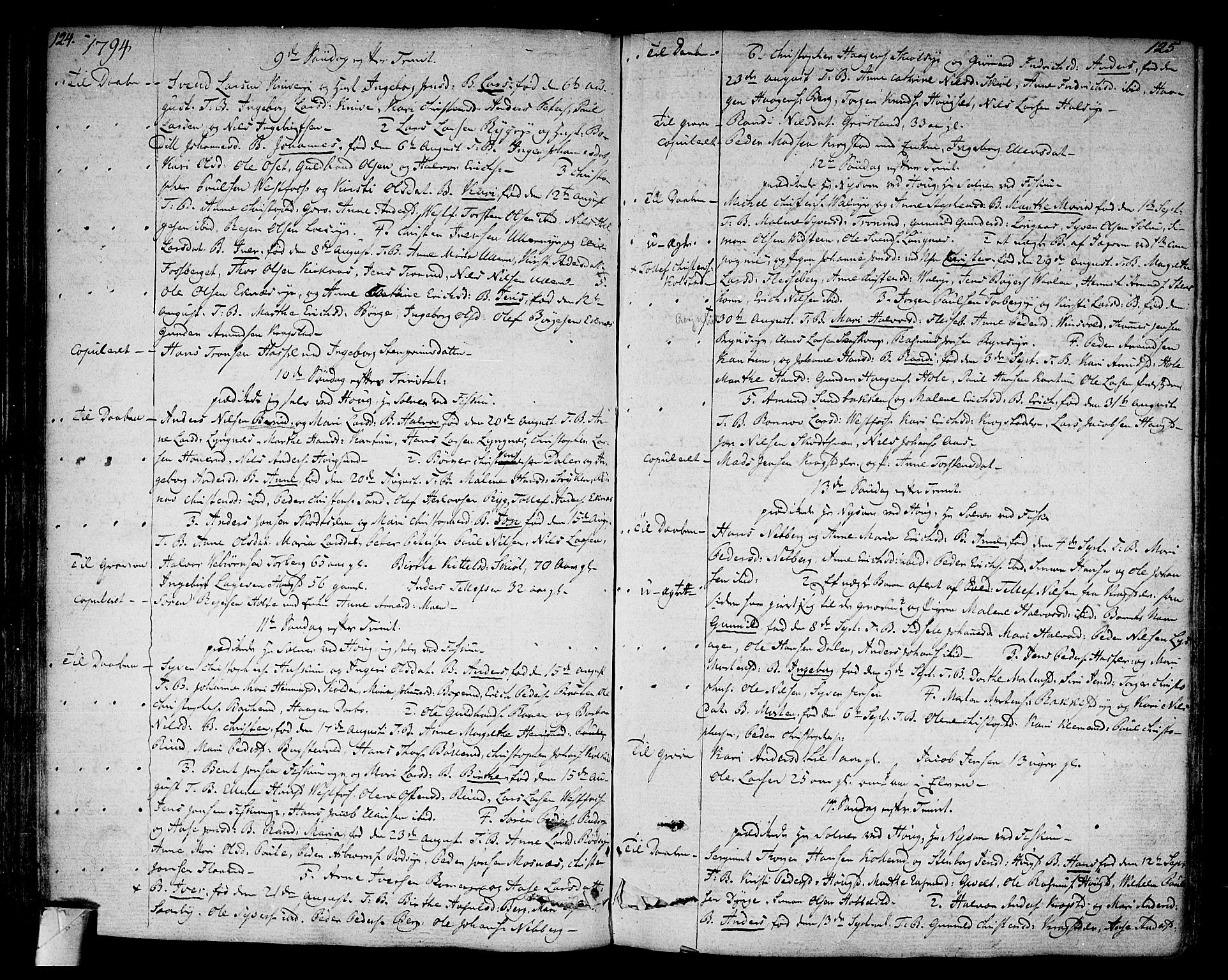 Eiker kirkebøker, AV/SAKO-A-4/F/Fa/L0009: Parish register (official) no. I 9, 1789-1806, p. 124-125