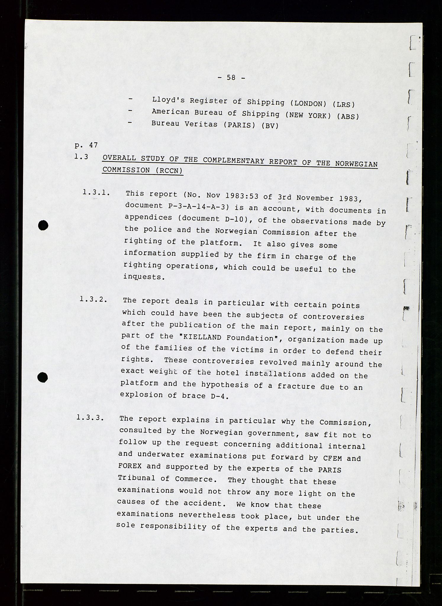 Pa 1503 - Stavanger Drilling AS, AV/SAST-A-101906/Da/L0007: Alexander L. Kielland - Rettssak i Paris, 1982-1988, p. 58