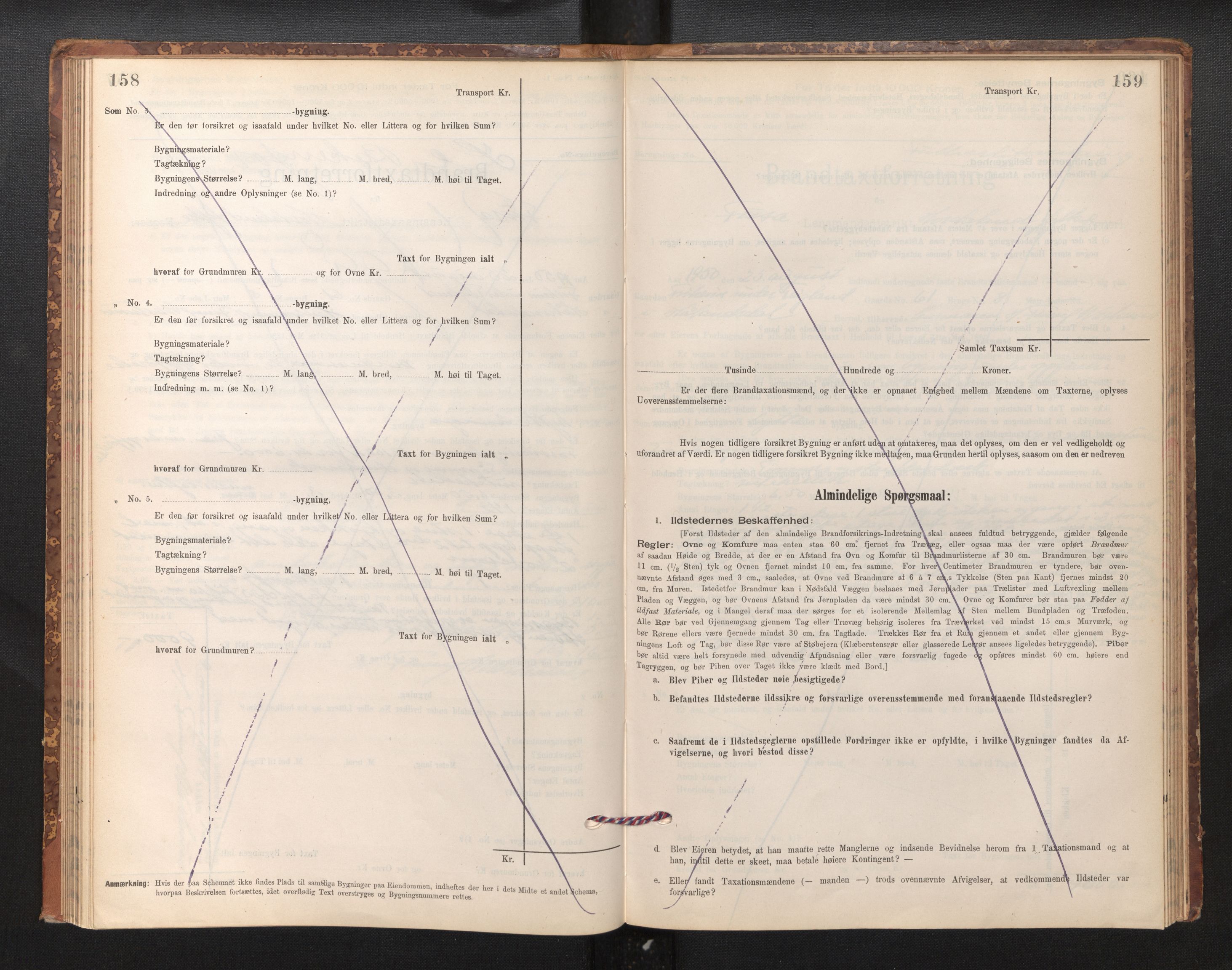 Lensmannen i Fusa, SAB/A-32401/1/0012/L0003: Branntakstprotokoll, skjematakst, 1895-1950, p. 158-159