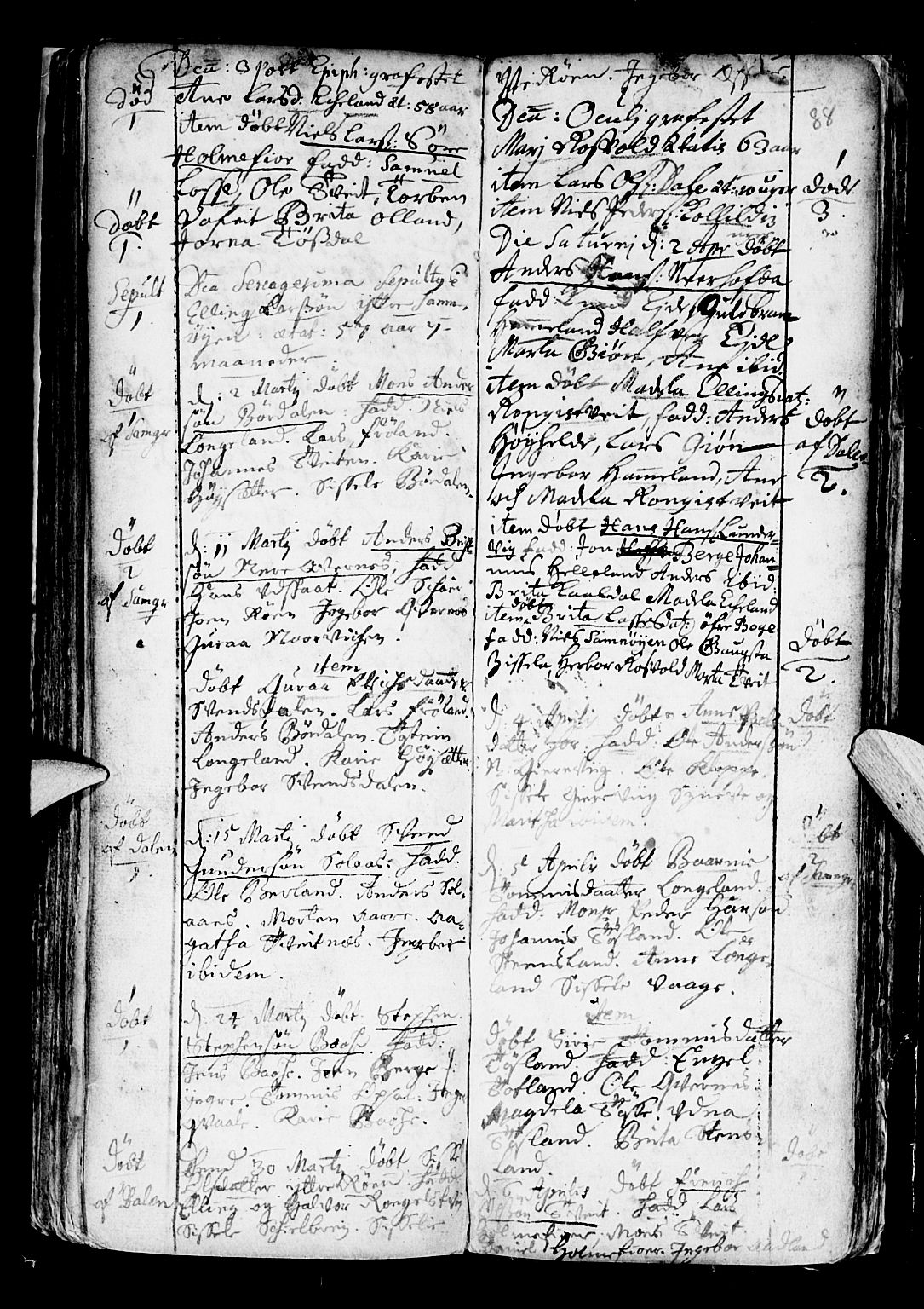 Os sokneprestembete, SAB/A-99929: Parish register (official) no. A 6, 1669-1719, p. 88