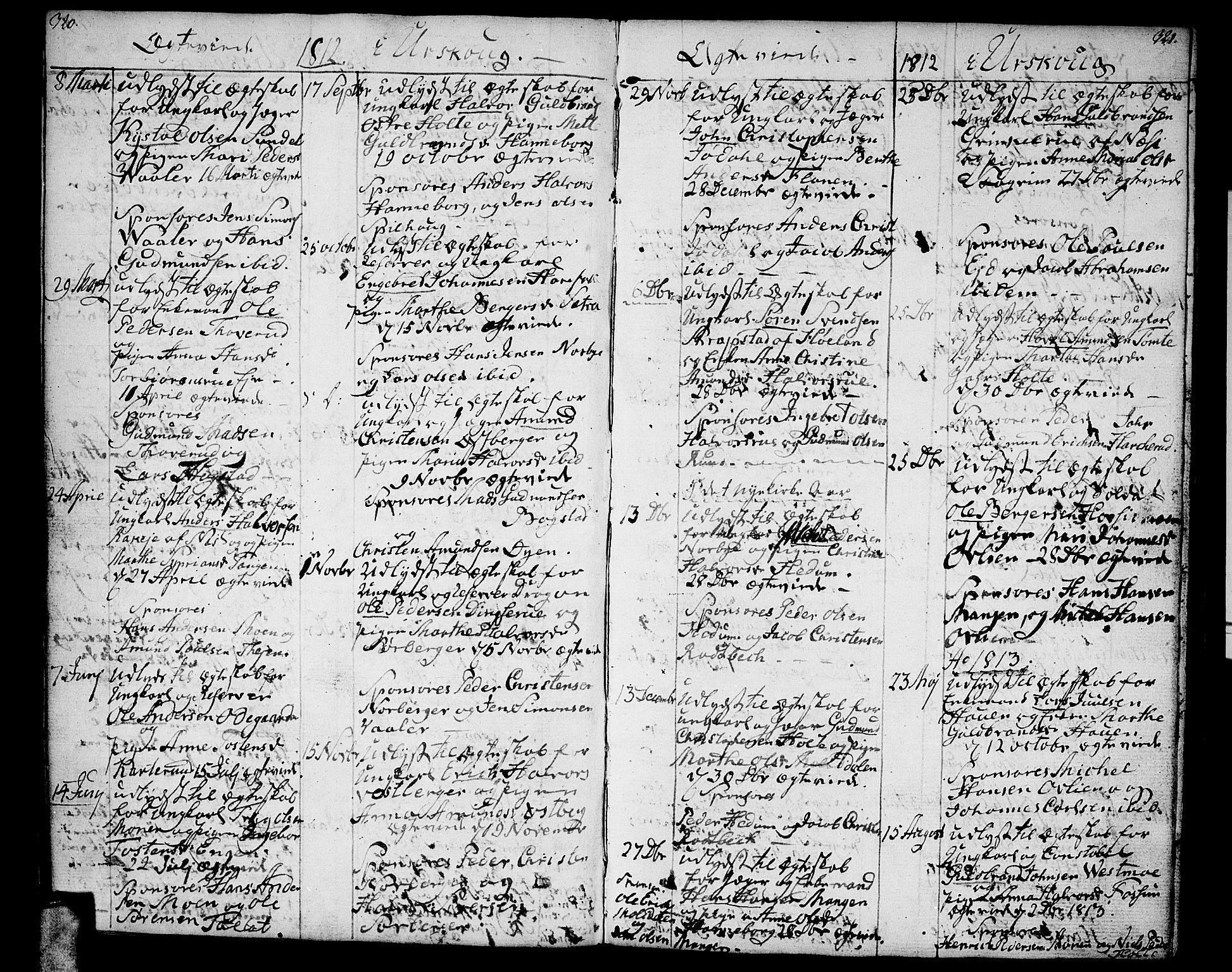 Aurskog prestekontor Kirkebøker, SAO/A-10304a/F/Fa/L0004: Parish register (official) no. I 4, 1807-1814, p. 320-321