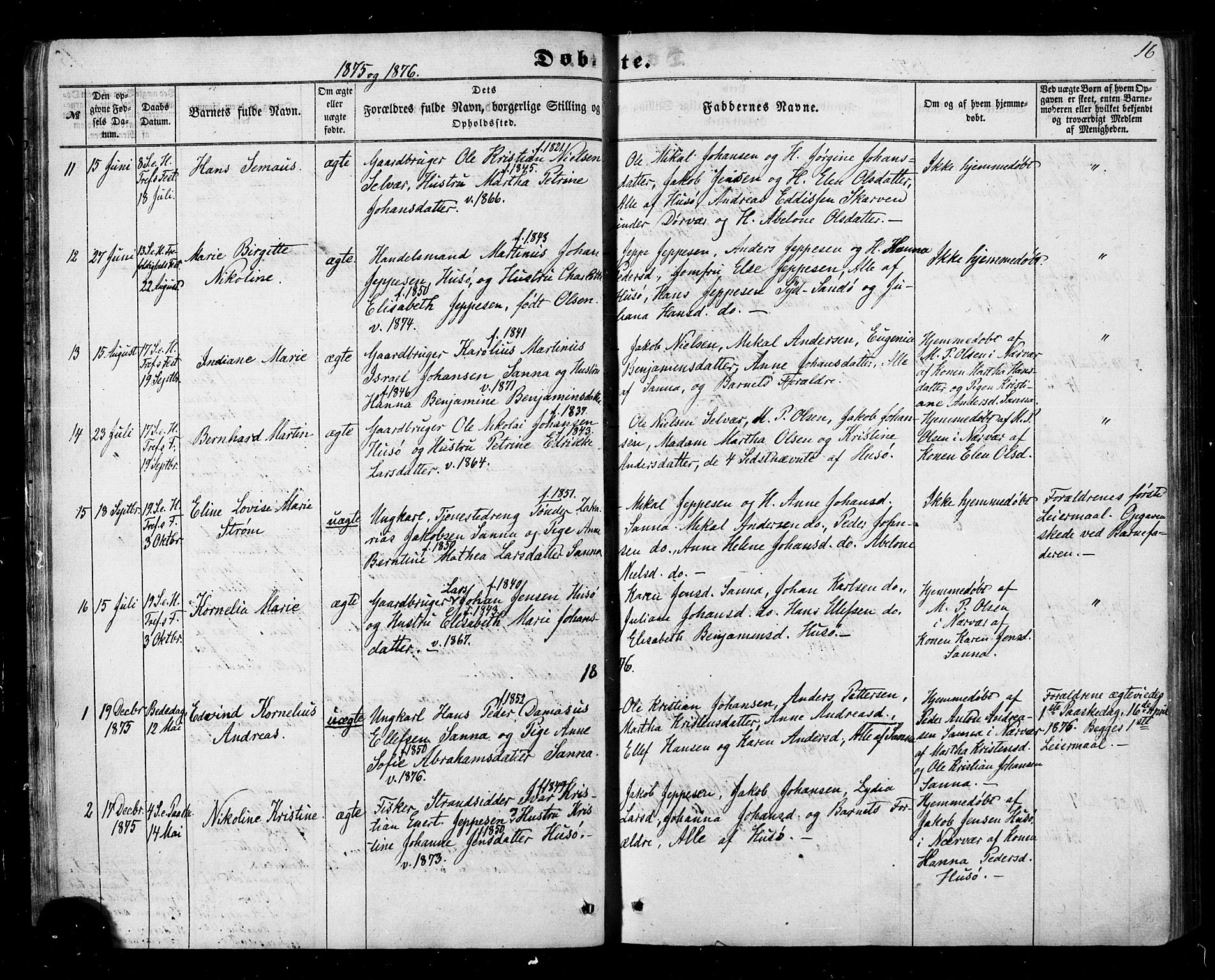 Ministerialprotokoller, klokkerbøker og fødselsregistre - Nordland, SAT/A-1459/840/L0579: Parish register (official) no. 840A01, 1863-1887, p. 16