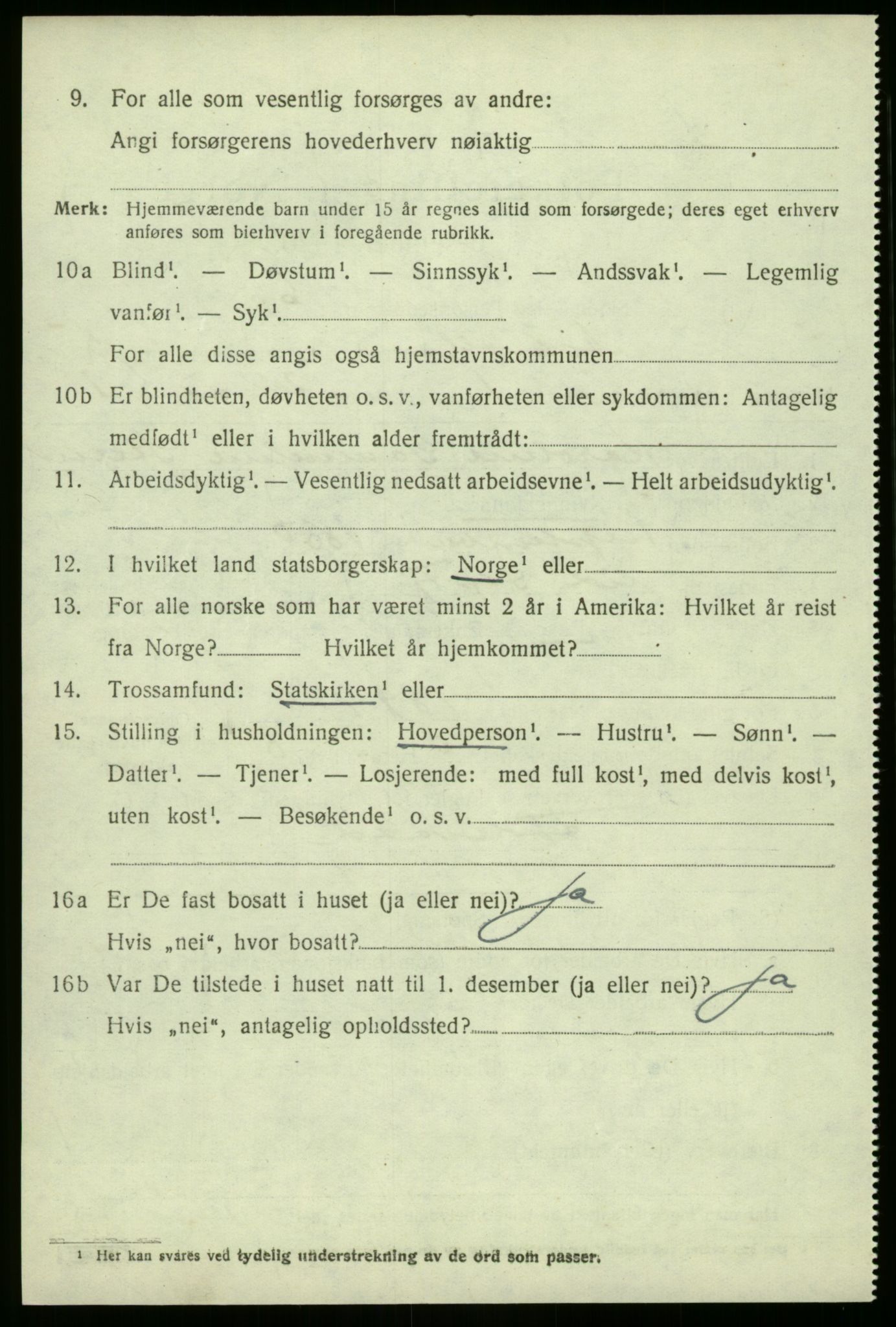 SAB, 1920 census for Askvoll, 1920, p. 2597