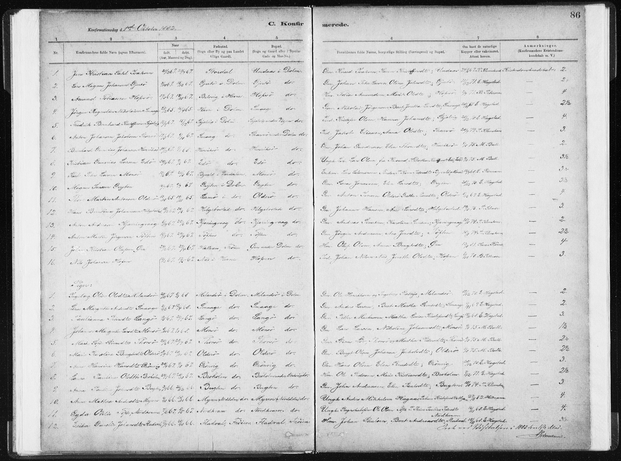 Ministerialprotokoller, klokkerbøker og fødselsregistre - Sør-Trøndelag, SAT/A-1456/634/L0533: Parish register (official) no. 634A09, 1882-1901, p. 86