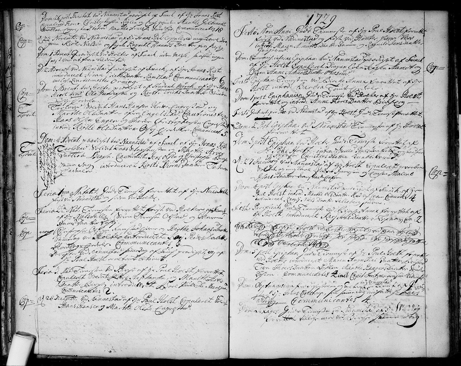 Nannestad prestekontor Kirkebøker, SAO/A-10414a/F/Fa/L0004: Parish register (official) no. I 4, 1716-1753