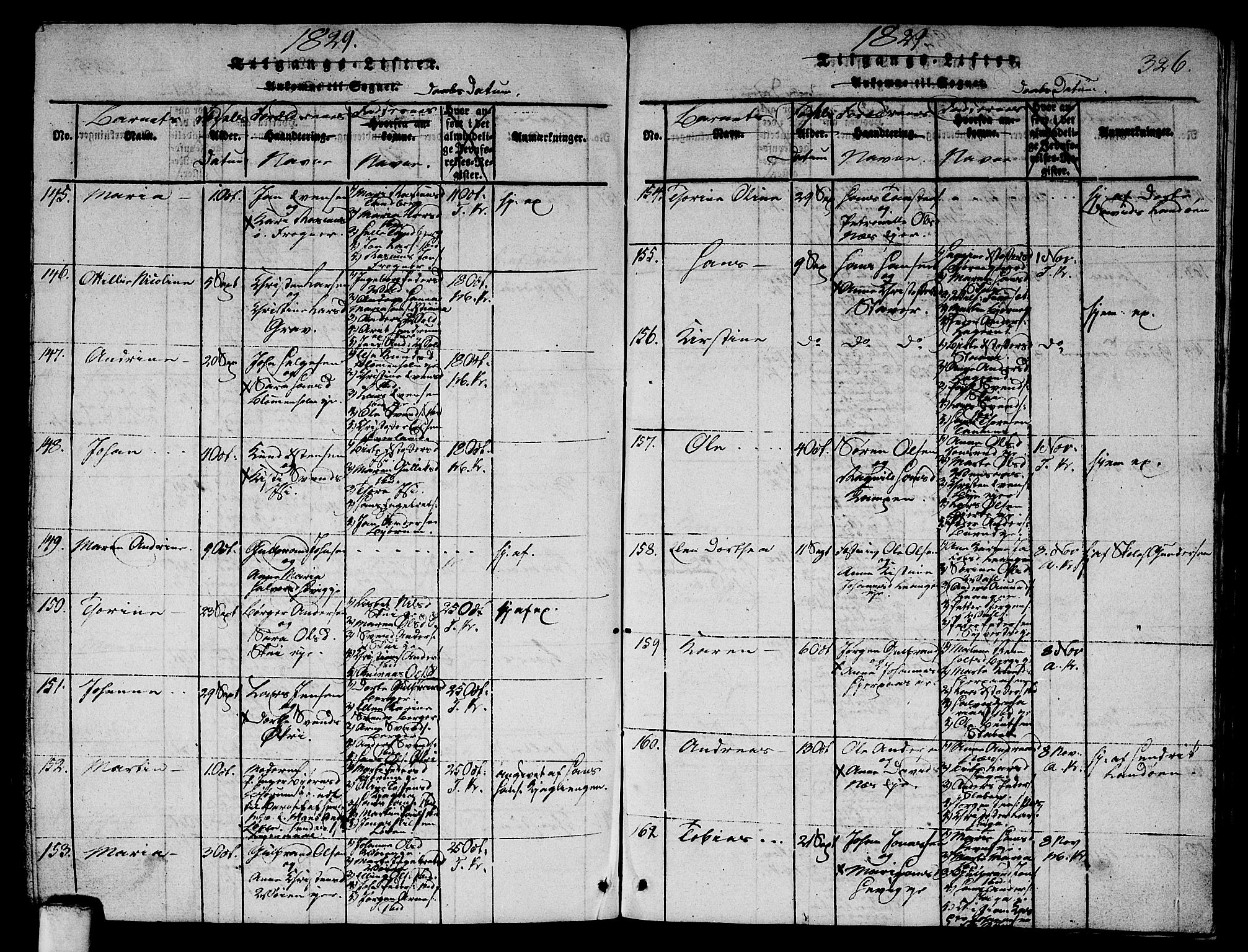Asker prestekontor Kirkebøker, SAO/A-10256a/G/Ga/L0001: Parish register (copy) no. I 1, 1814-1830, p. 326