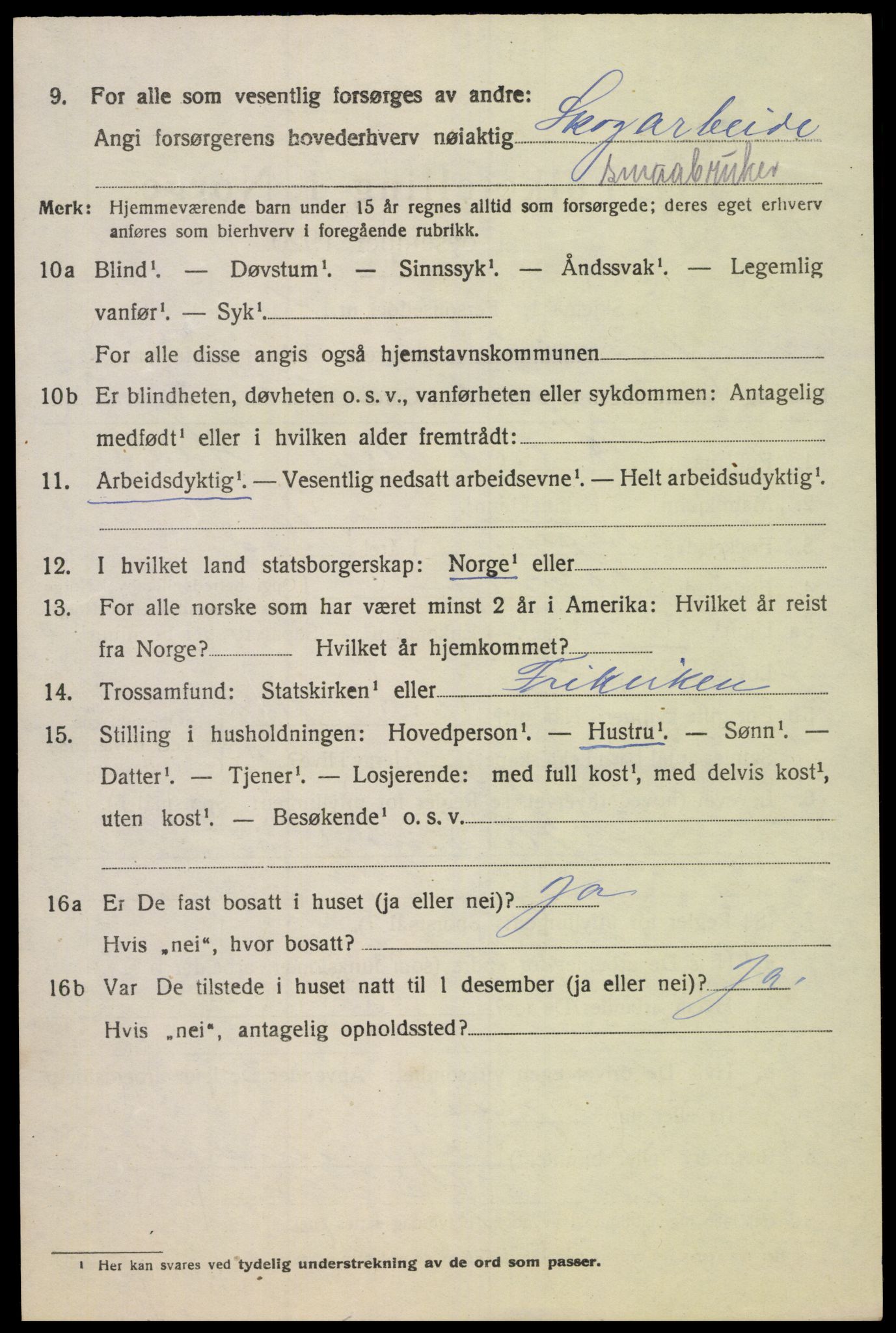 SAK, 1920 census for Øvrebø, 1920, p. 1911