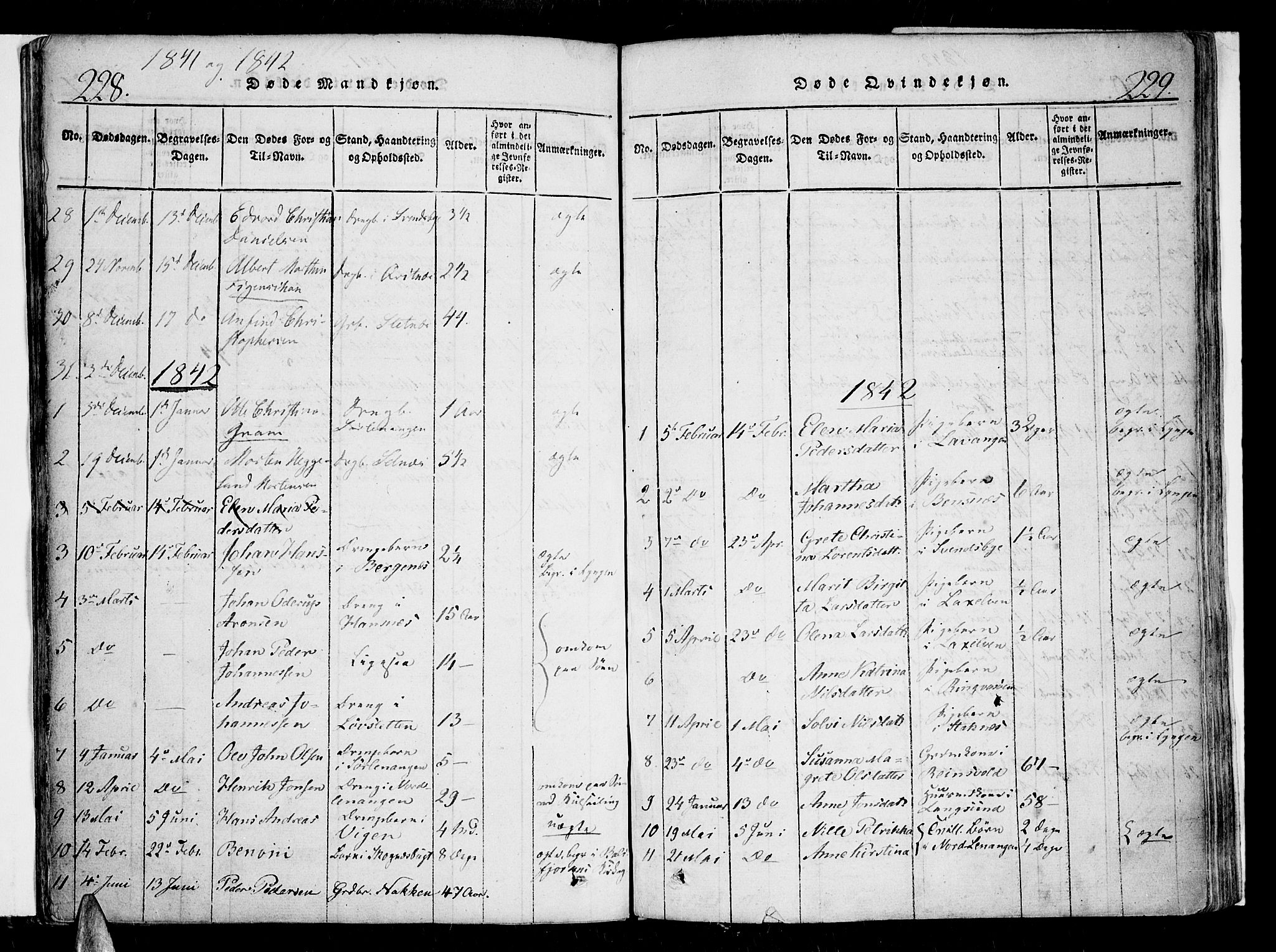 Karlsøy sokneprestembete, SATØ/S-1299/H/Ha/Haa/L0002kirke: Parish register (official) no. 2, 1823-1842, p. 228-229