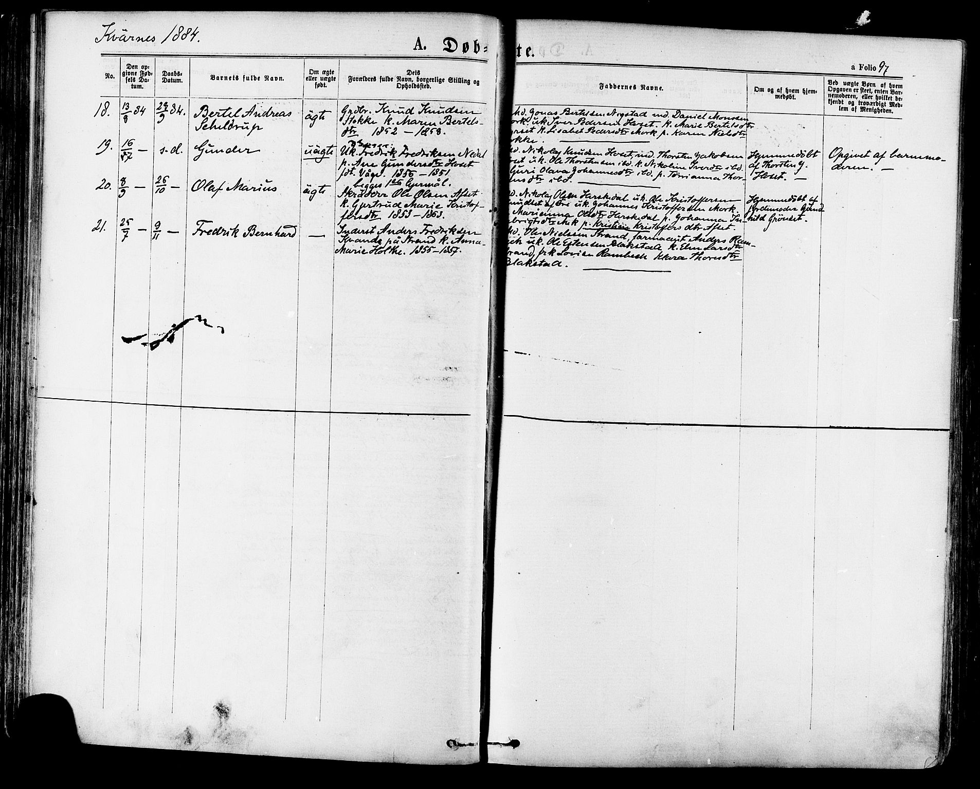 Ministerialprotokoller, klokkerbøker og fødselsregistre - Møre og Romsdal, SAT/A-1454/568/L0805: Parish register (official) no. 568A12 /1, 1869-1884, p. 97