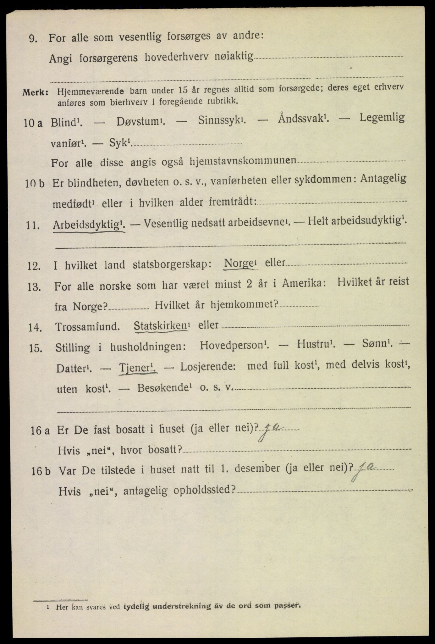 SAH, 1920 census for Romedal, 1920, p. 12602