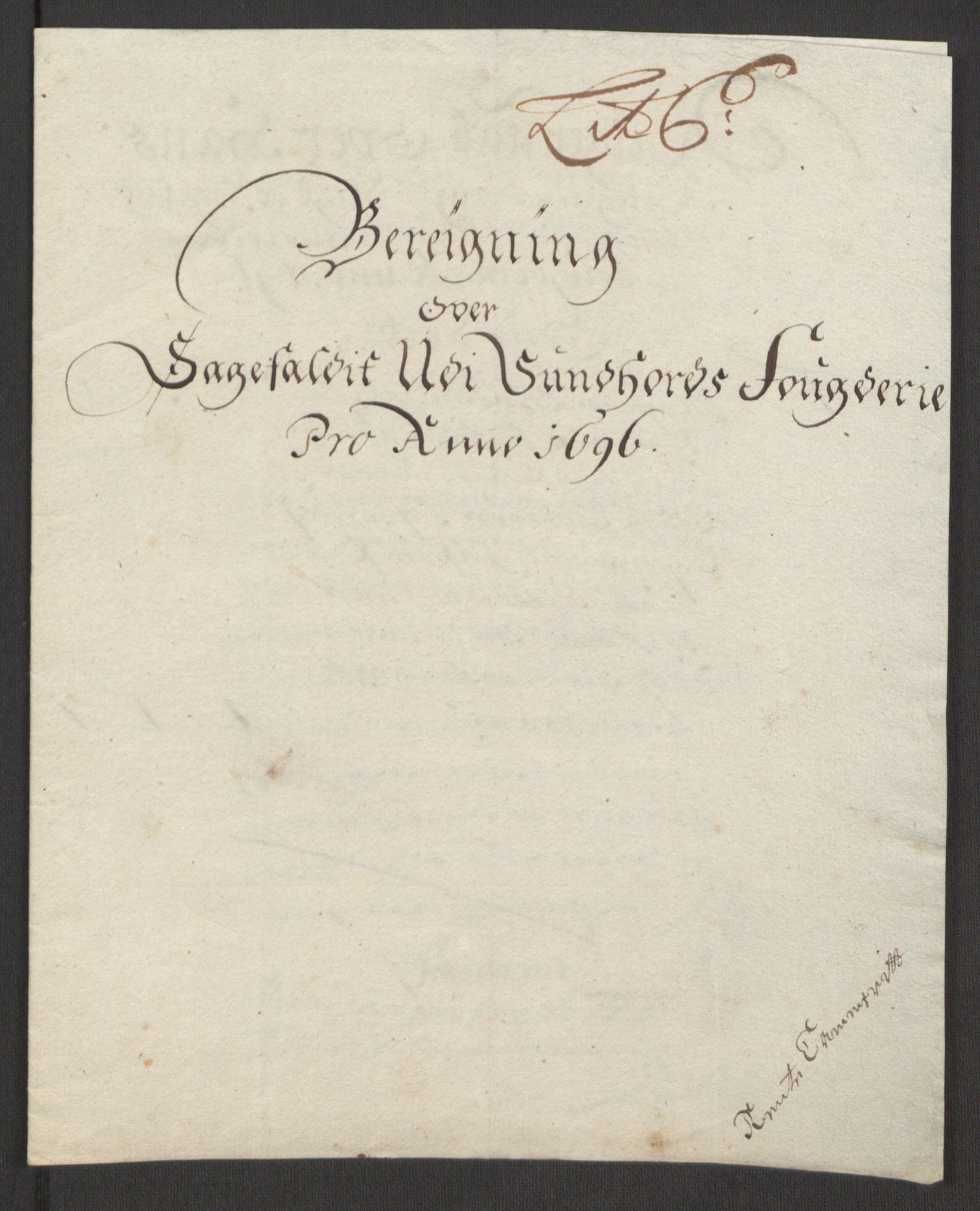 Rentekammeret inntil 1814, Reviderte regnskaper, Fogderegnskap, AV/RA-EA-4092/R48/L2976: Fogderegnskap Sunnhordland og Hardanger, 1695-1696, p. 367