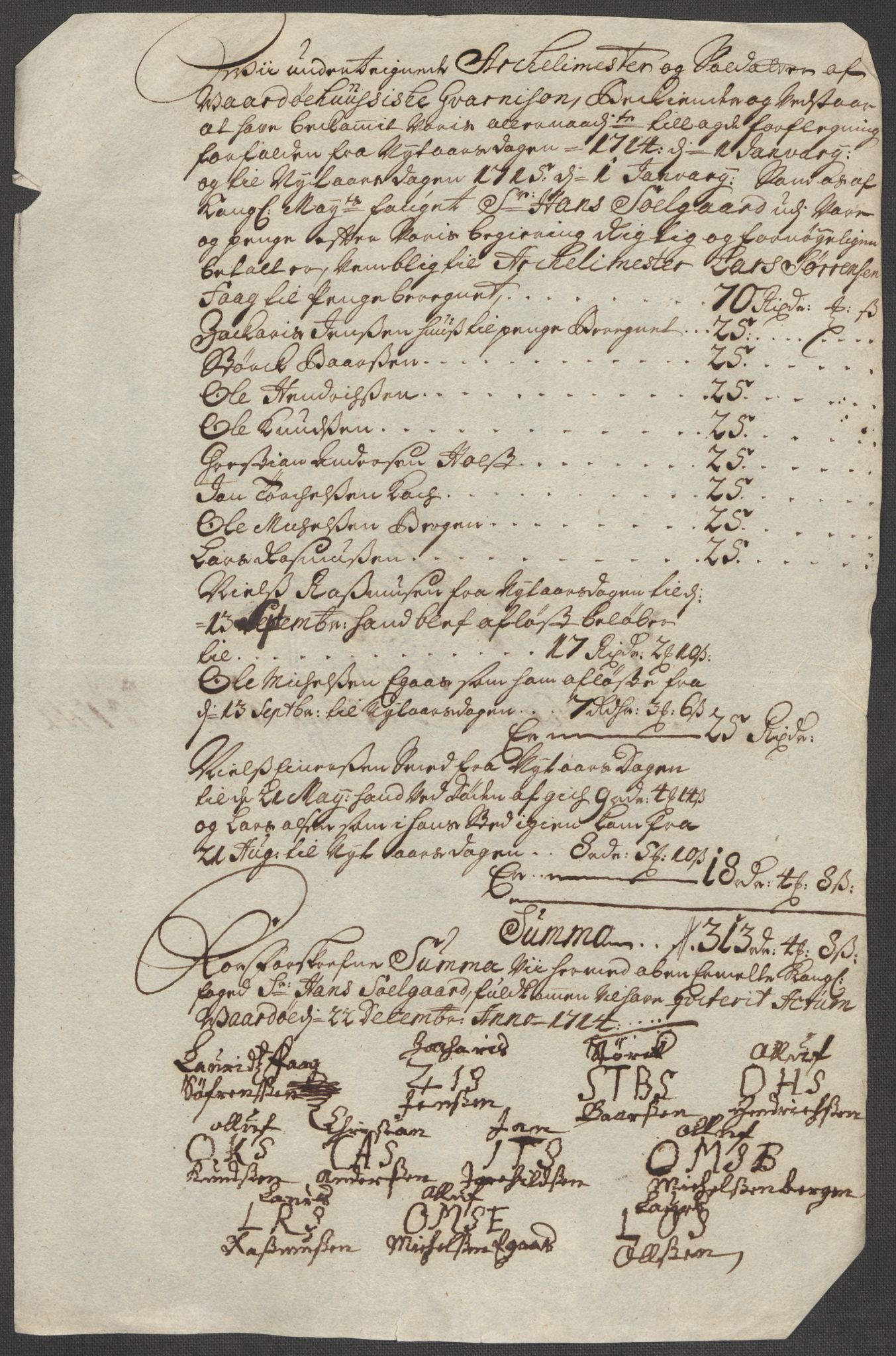 Rentekammeret inntil 1814, Reviderte regnskaper, Fogderegnskap, AV/RA-EA-4092/R69/L4856: Fogderegnskap Finnmark/Vardøhus, 1713-1715, p. 354