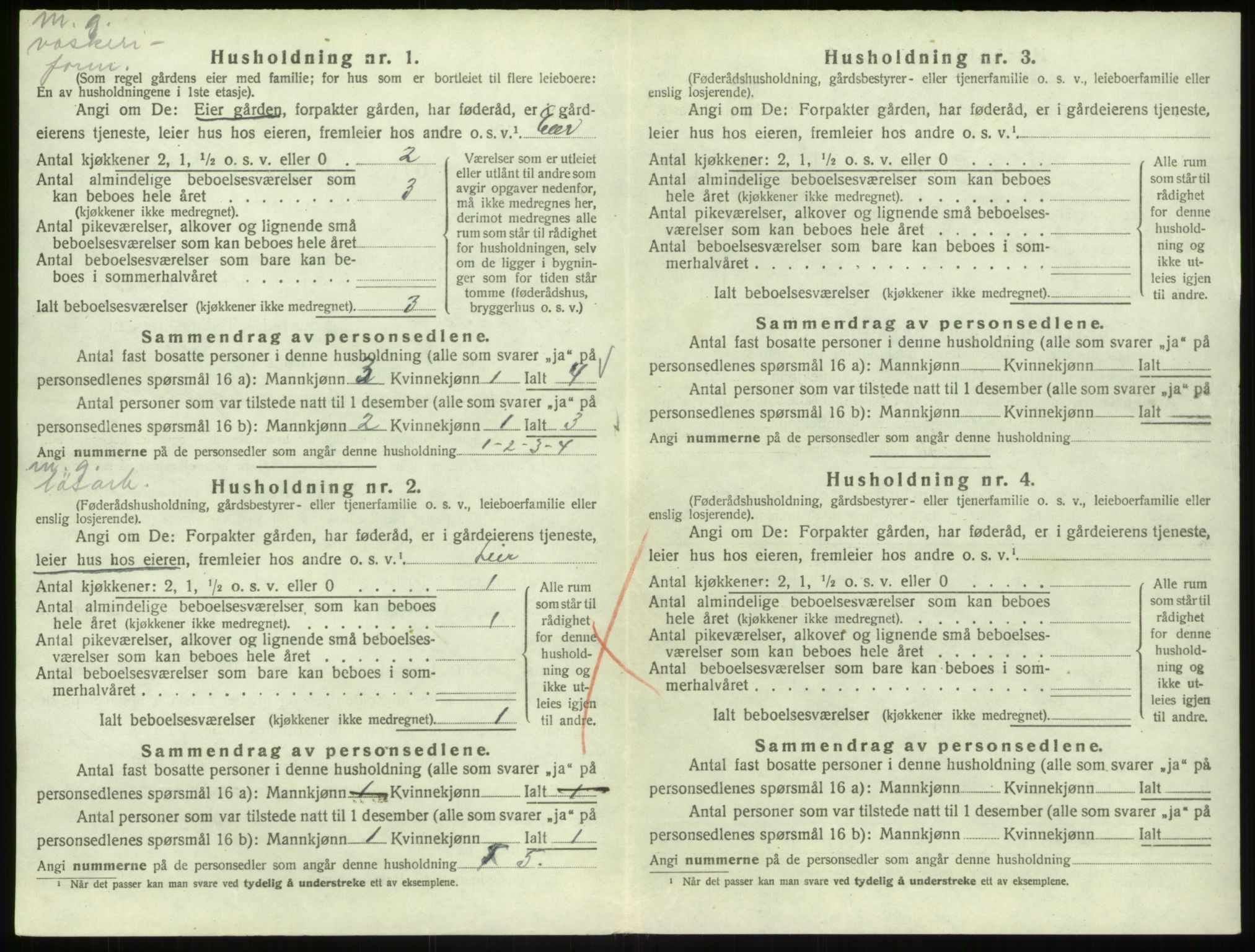 SAB, 1920 census for Åsane, 1920, p. 195