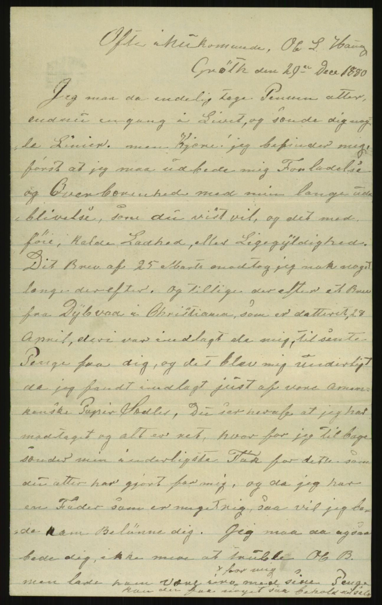 Samlinger til kildeutgivelse, Amerikabrevene, AV/RA-EA-4057/F/L0019: Innlån fra Buskerud: Fonnem - Kristoffersen, 1838-1914, p. 595