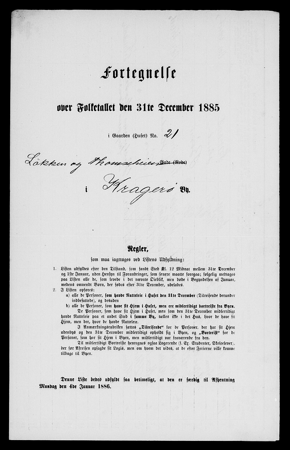 SAKO, 1885 census for 0801 Kragerø, 1885, p. 695