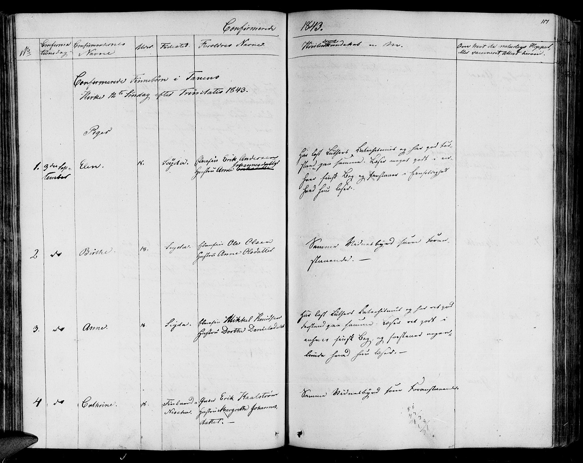 Lebesby sokneprestkontor, SATØ/S-1353/H/Ha/L0003kirke: Parish register (official) no. 3, 1833-1852, p. 117