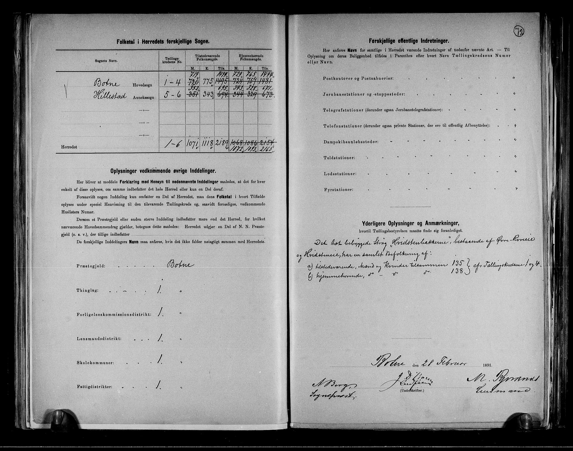 RA, 1891 census for 0715 Botne, 1891, p. 3