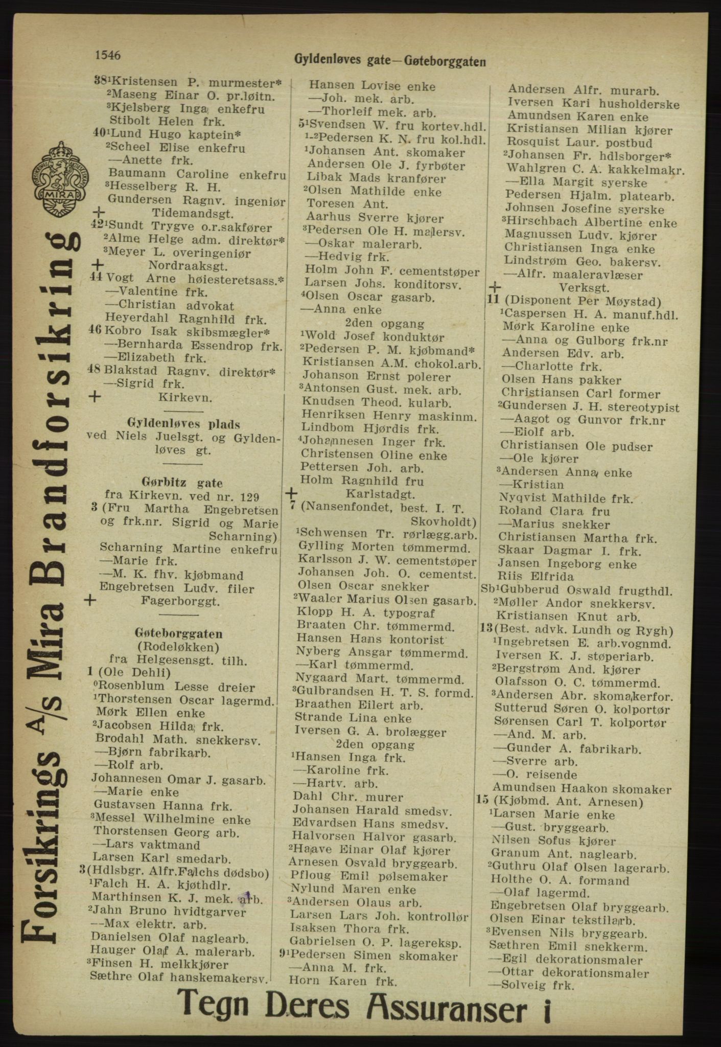 Kristiania/Oslo adressebok, PUBL/-, 1918, p. 1699