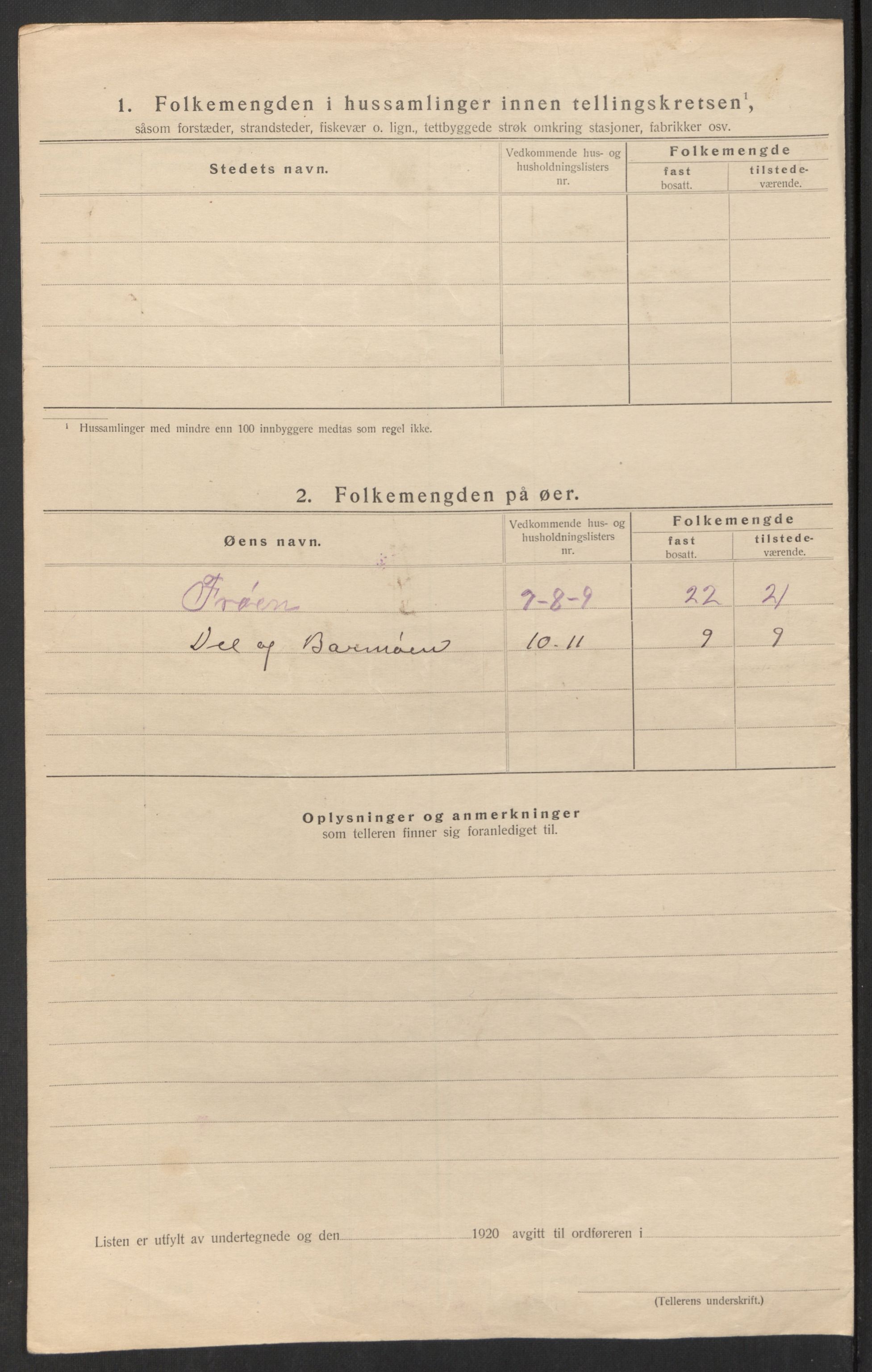 SAK, 1920 census for Søndeled, 1920, p. 41