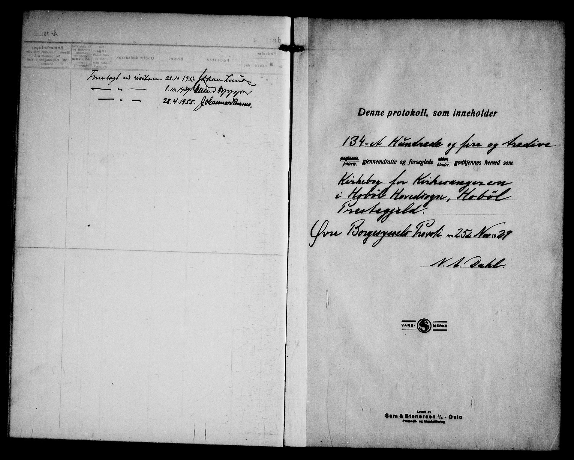 Hobøl prestekontor Kirkebøker, SAO/A-2002/G/Gb/L0002: Parish register (copy) no. II 2, 1928-1945