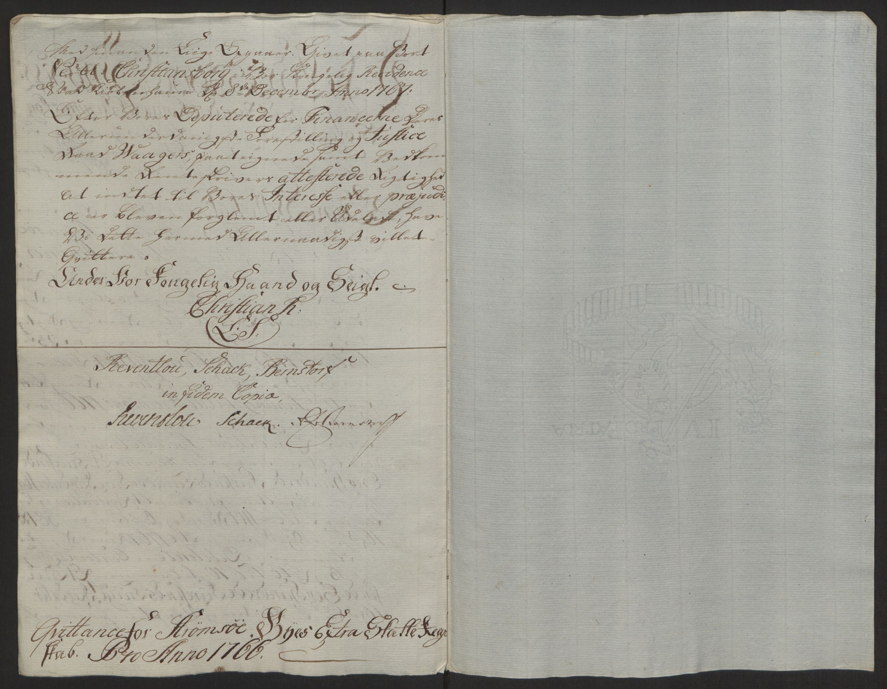 Rentekammeret inntil 1814, Reviderte regnskaper, Byregnskaper, RA/EA-4066/R/Rg/L0144/0001: [G4] Kontribusjonsregnskap / Ekstraskatt, 1762-1767, p. 427