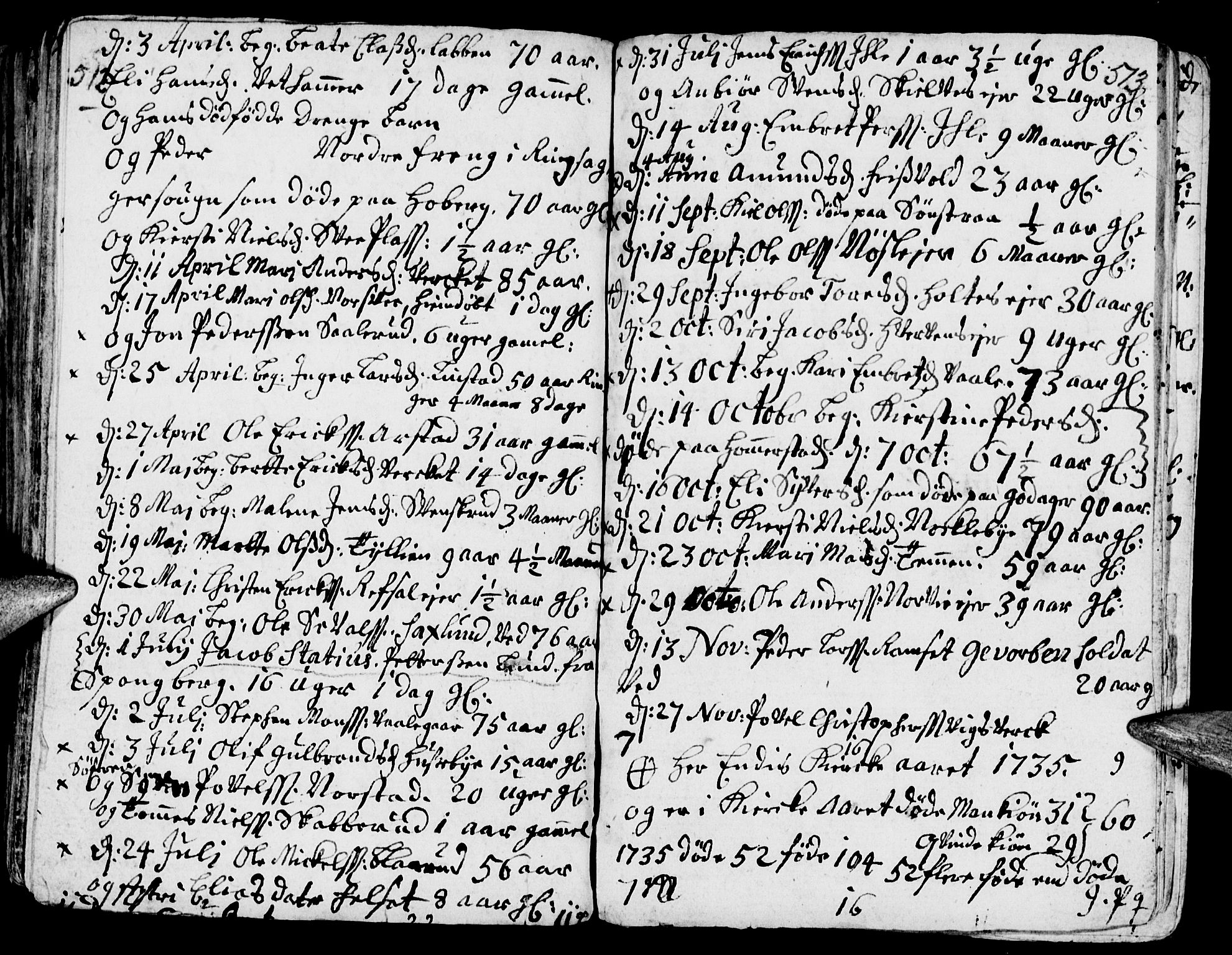 Stange prestekontor, AV/SAH-PREST-002/K/L0002: Parish register (official) no. 2, 1724-1740, p. 512-513