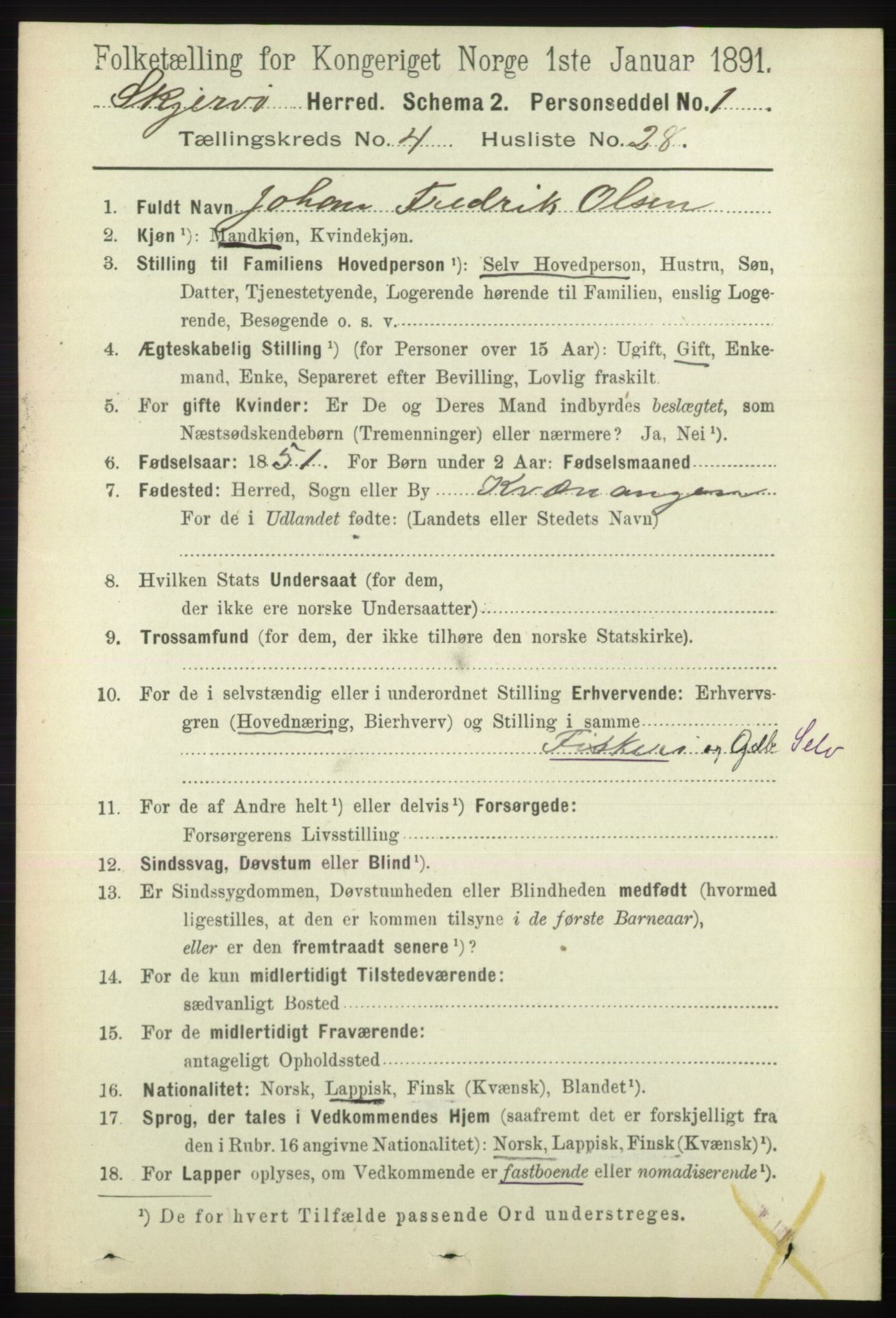 RA, 1891 census for 1941 Skjervøy, 1891, p. 2501