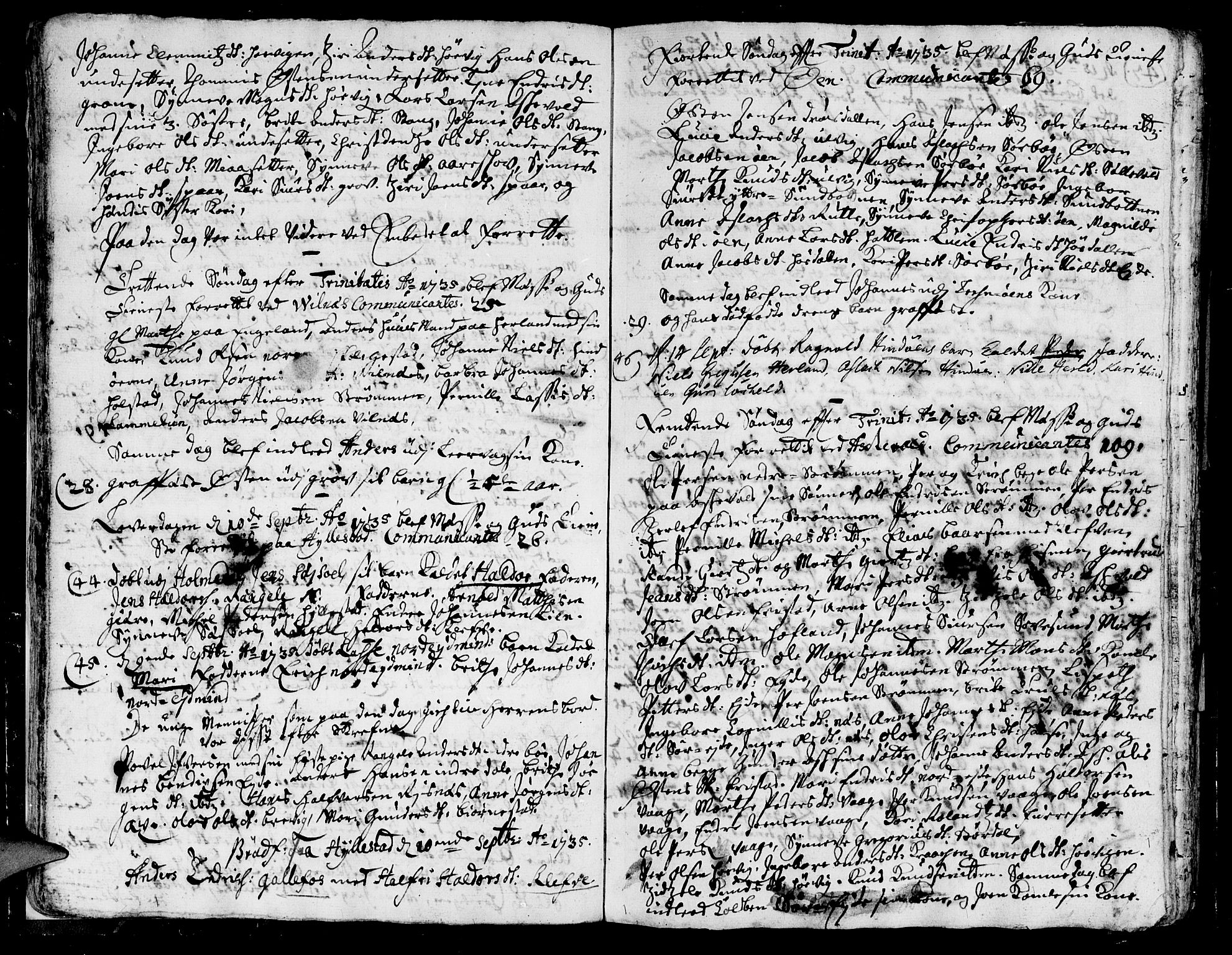Askvoll sokneprestembete, SAB/A-79501/H/Haa/Haaa/L0006: Parish register (official) no. A 6, 1734-1738, p. 24