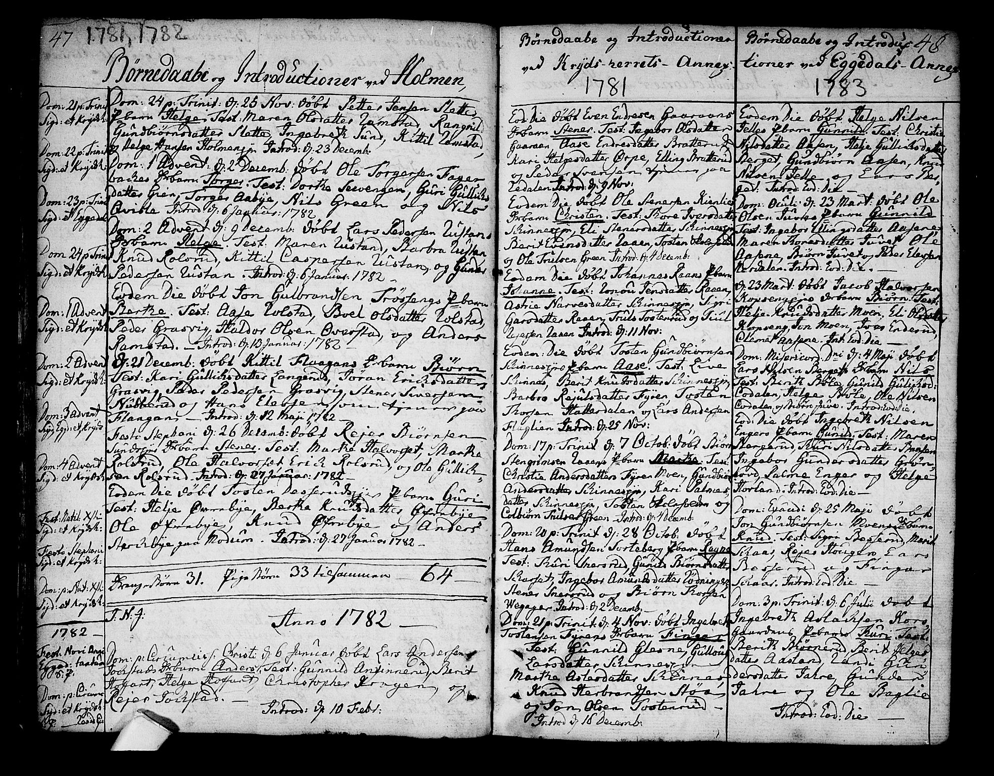 Sigdal kirkebøker, AV/SAKO-A-245/F/Fa/L0002: Parish register (official) no. I 2, 1778-1792, p. 47-48