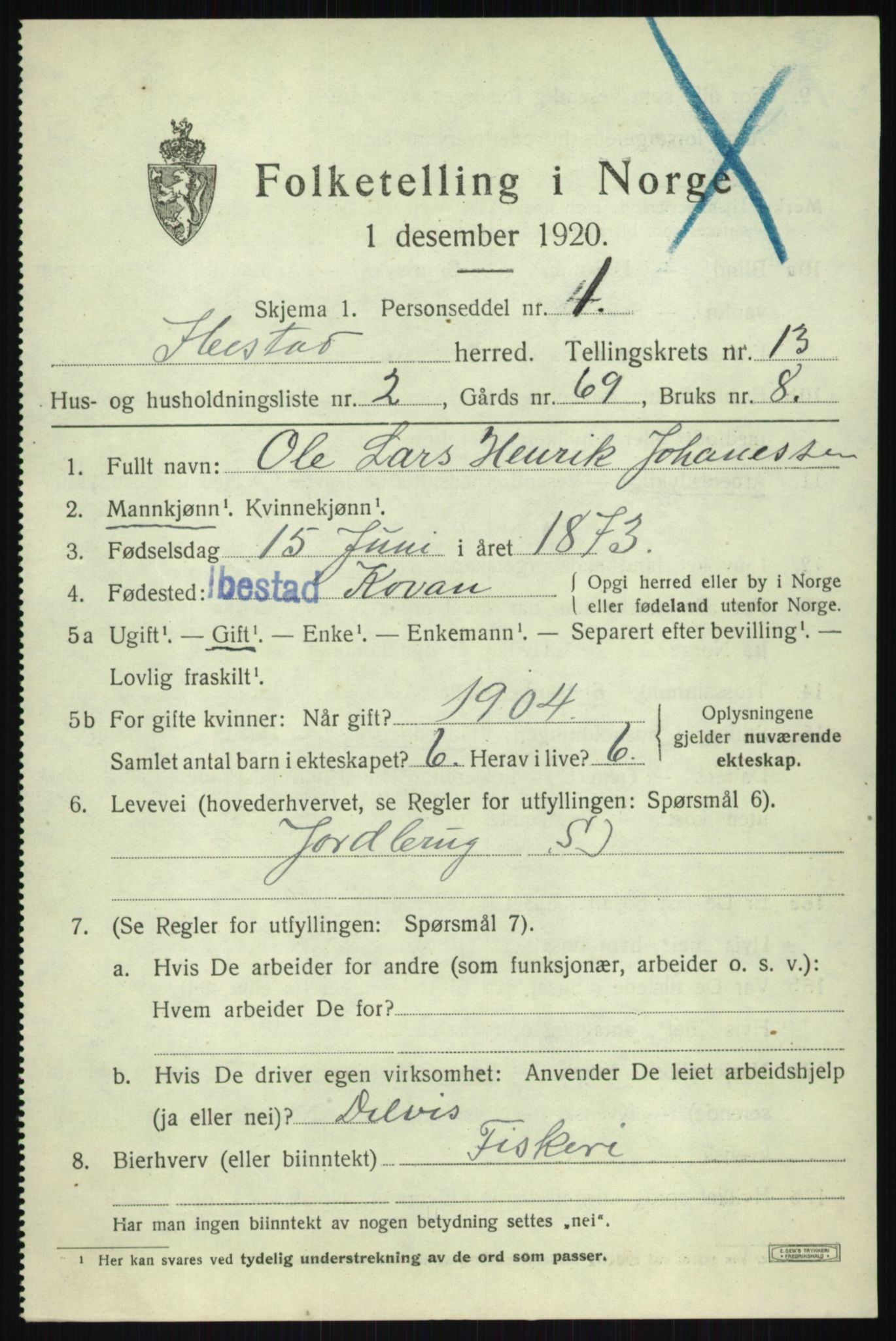 SATØ, 1920 census for Ibestad, 1920, p. 6770
