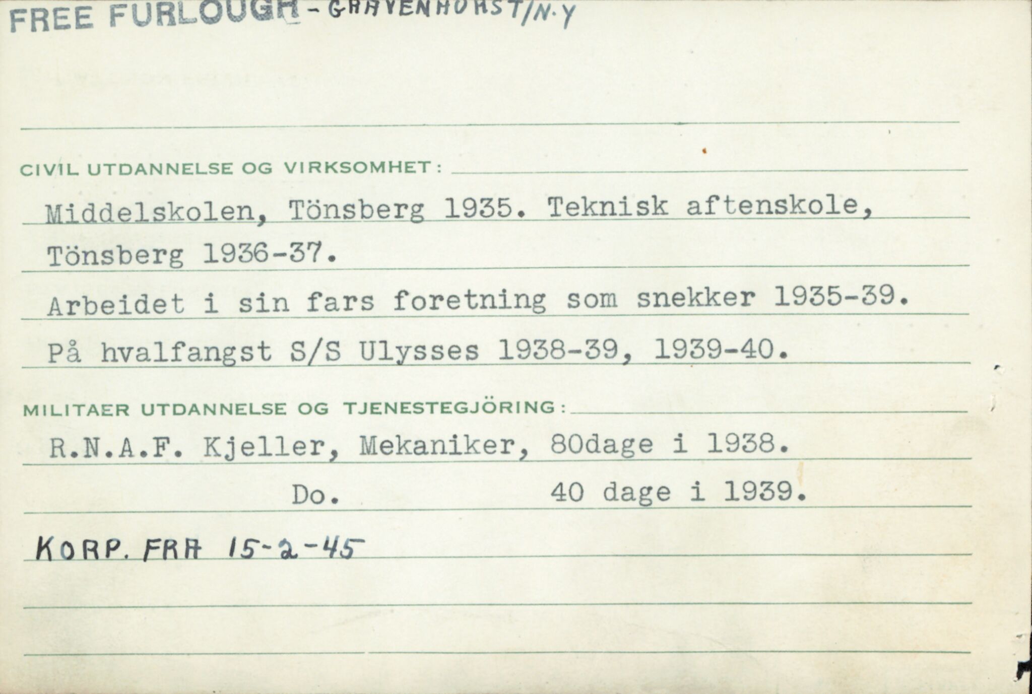 Forsvaret, Forsvarets overkommando/Luftforsvarsstaben, AV/RA-RAFA-4079/P/Pa/L0052: Personellpapirer, 1917, p. 42